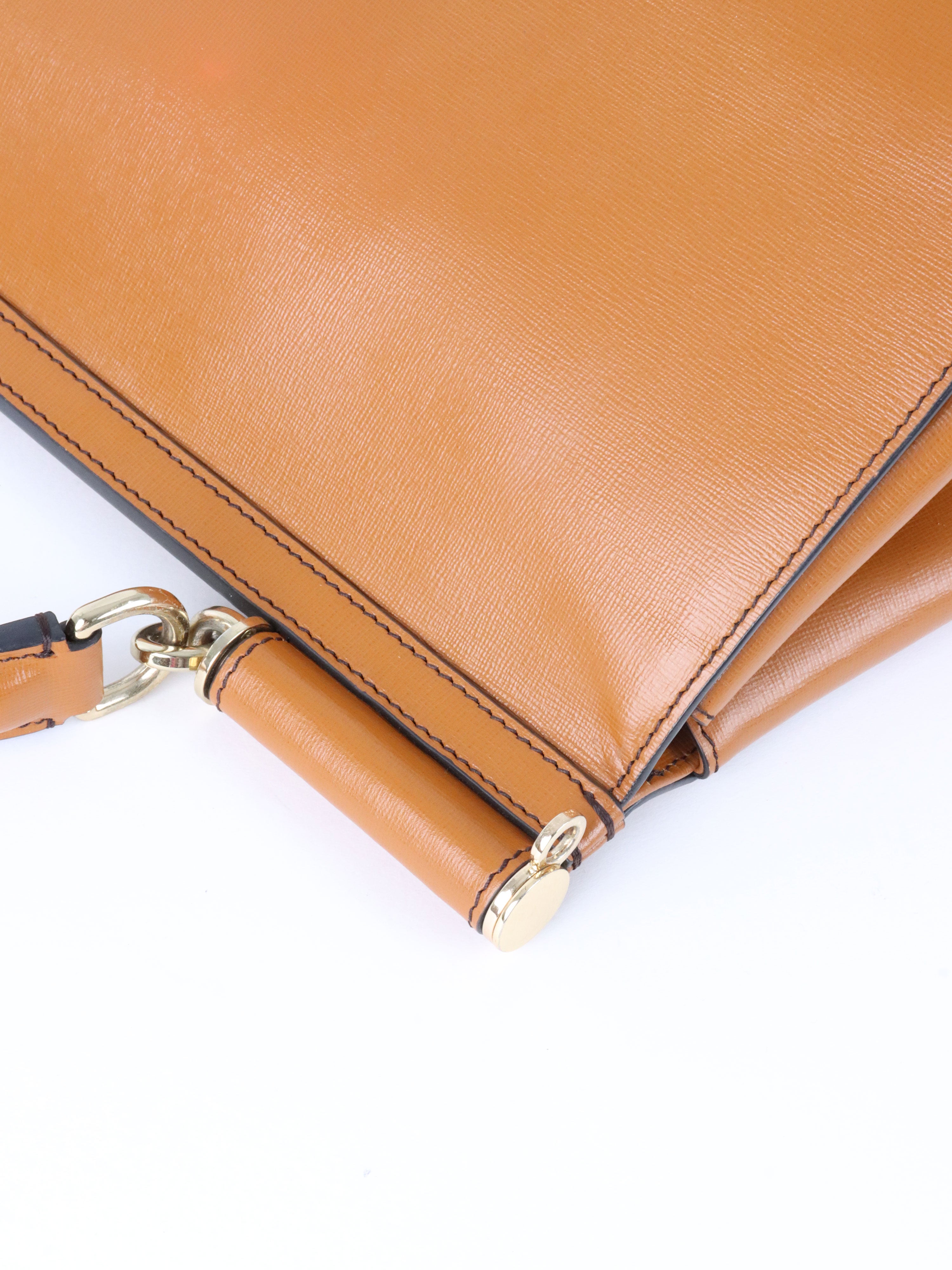 Dolce  Gabbana Caramel Brown Sicily Tote Bag.