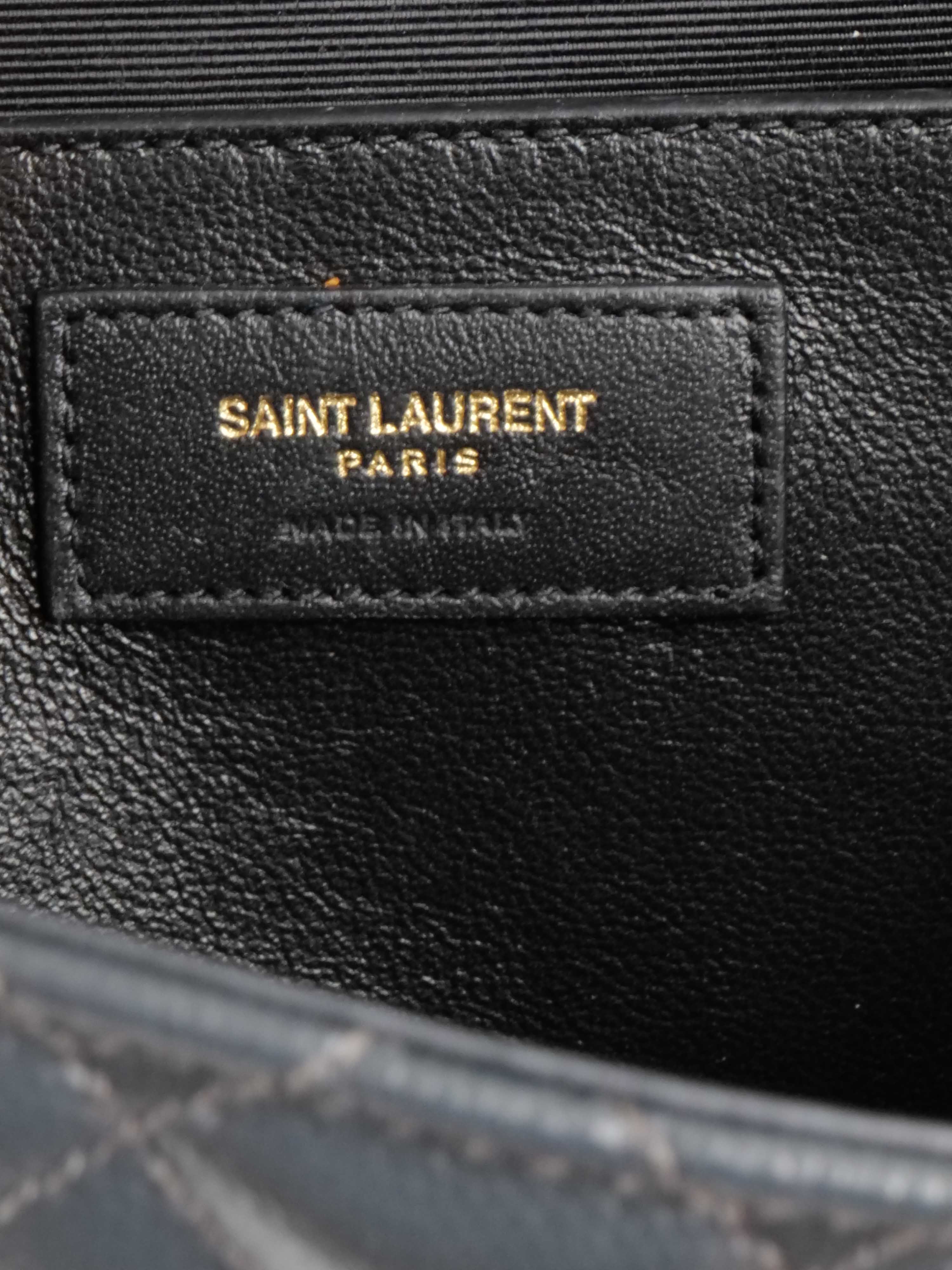 Saint Laurent Medium Cassandra Envelope Bag in Grey.