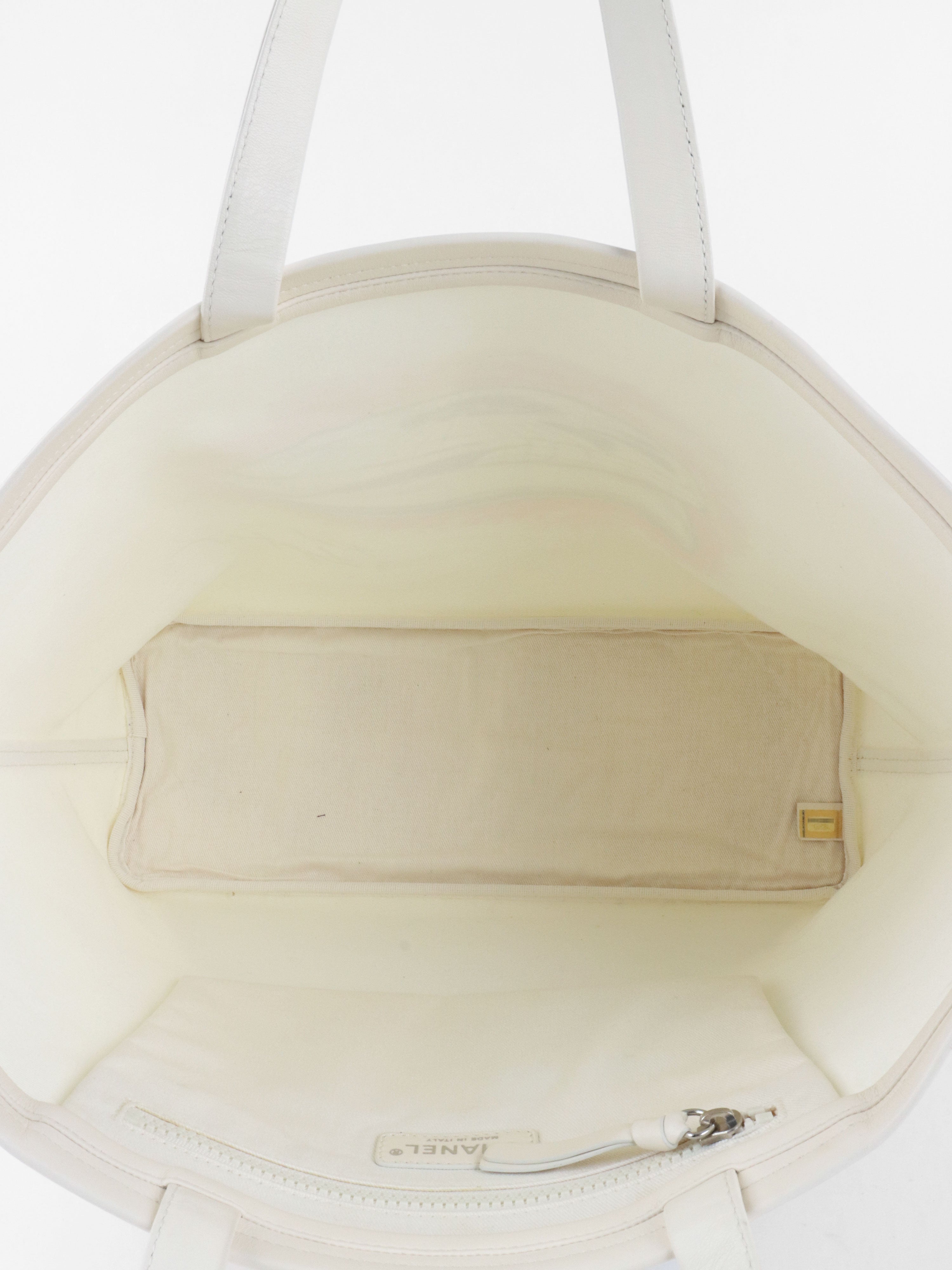 Chanel Limited Edition White Canvas Karl Lagerfeld Mobile Art Tote