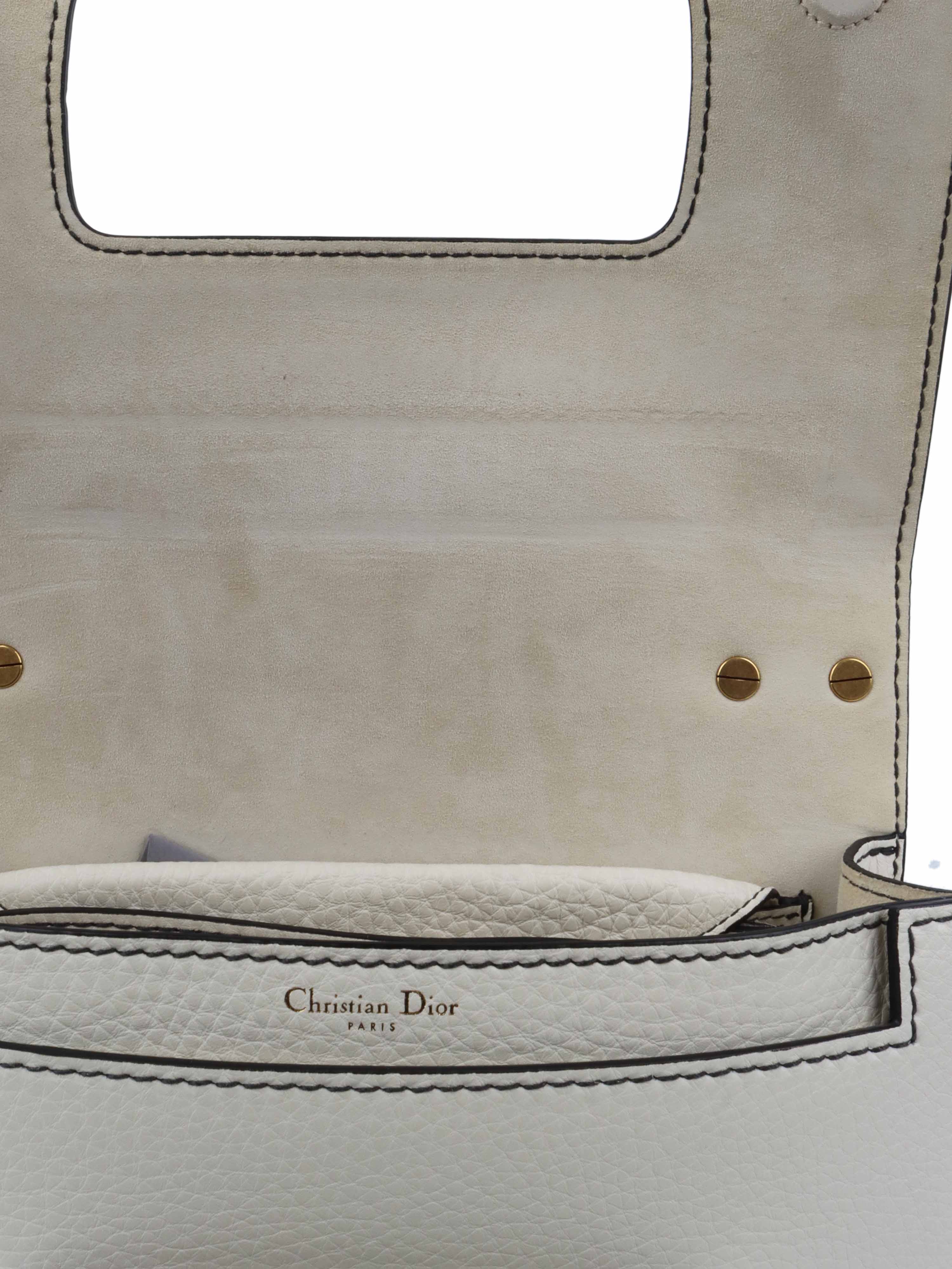 Christian Dior White DIor Shoulder Bag