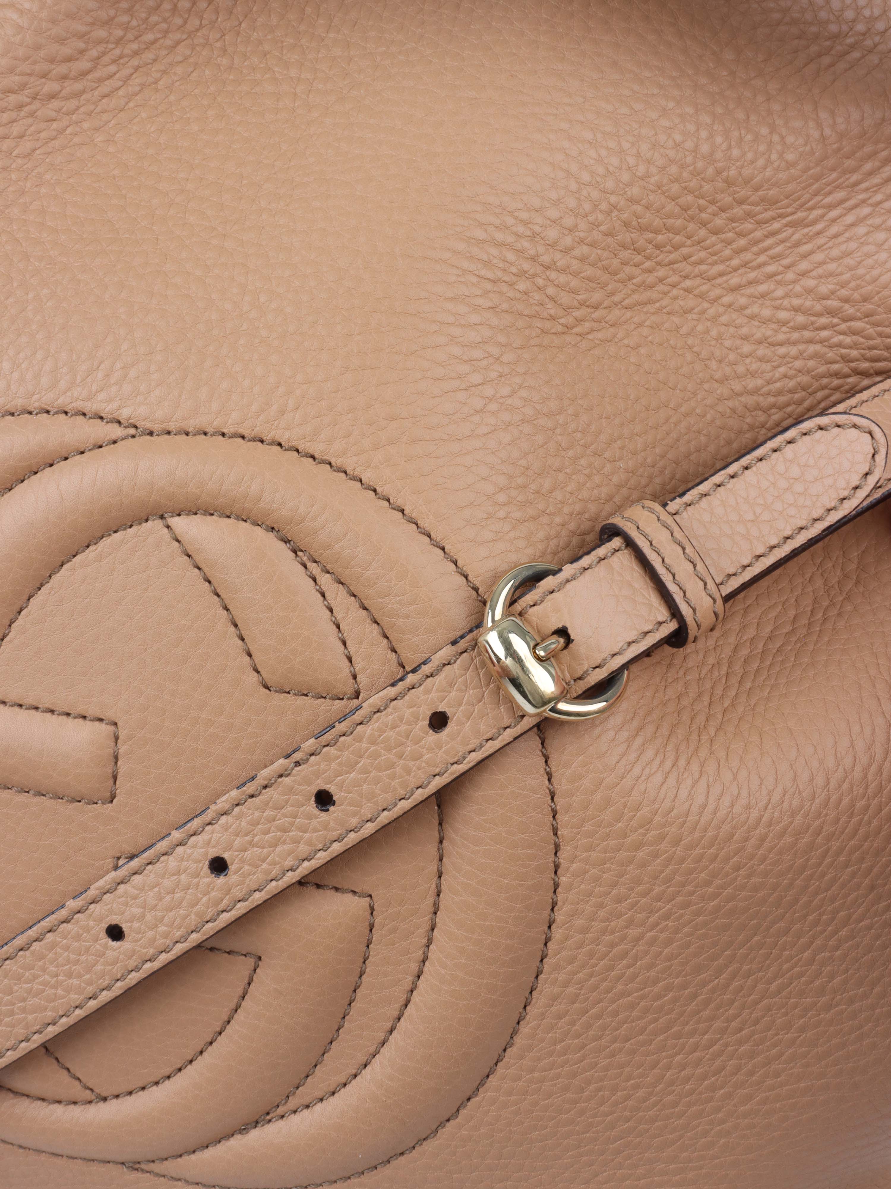 Gucci Beige Soho Hobo Bag.