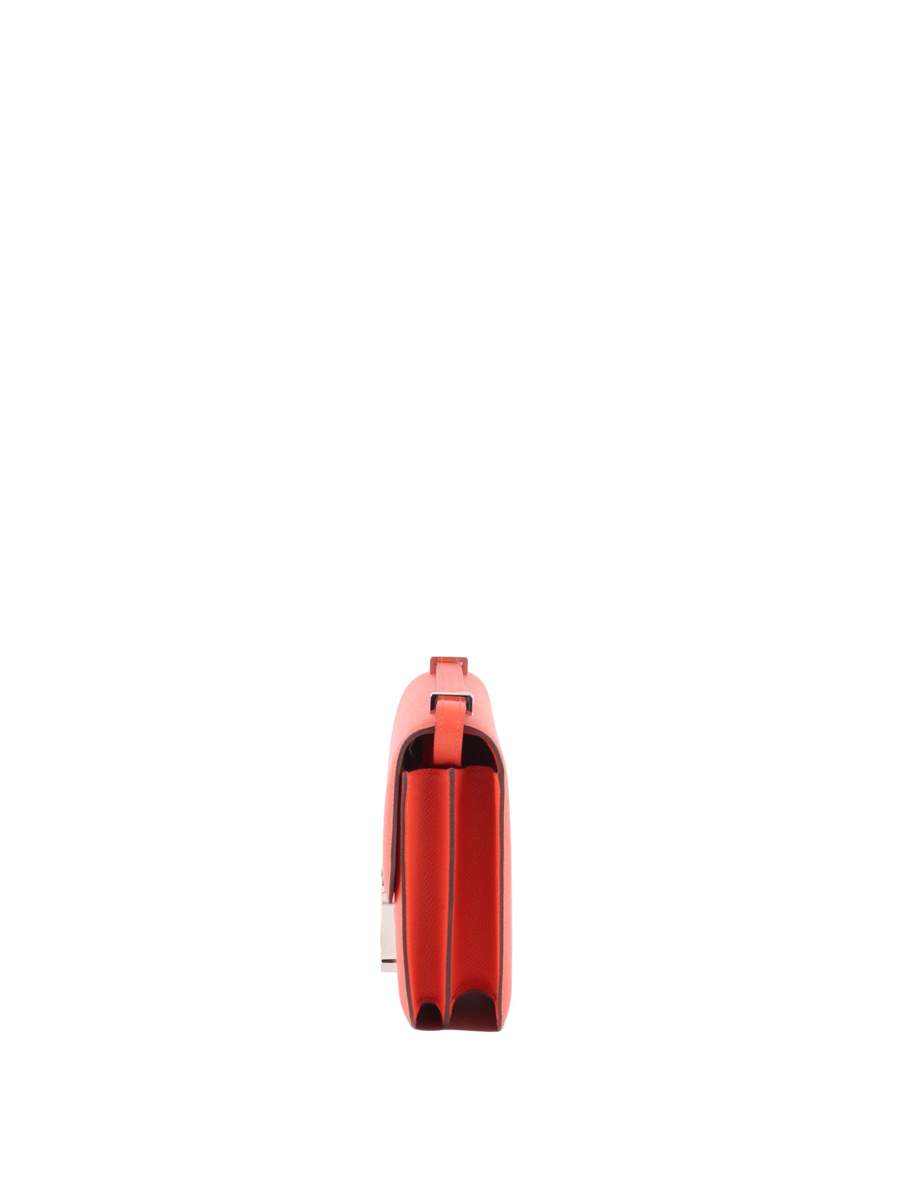 Hermes Constance 18 Epsom Sanguine Enamel and Palladium Hardware
