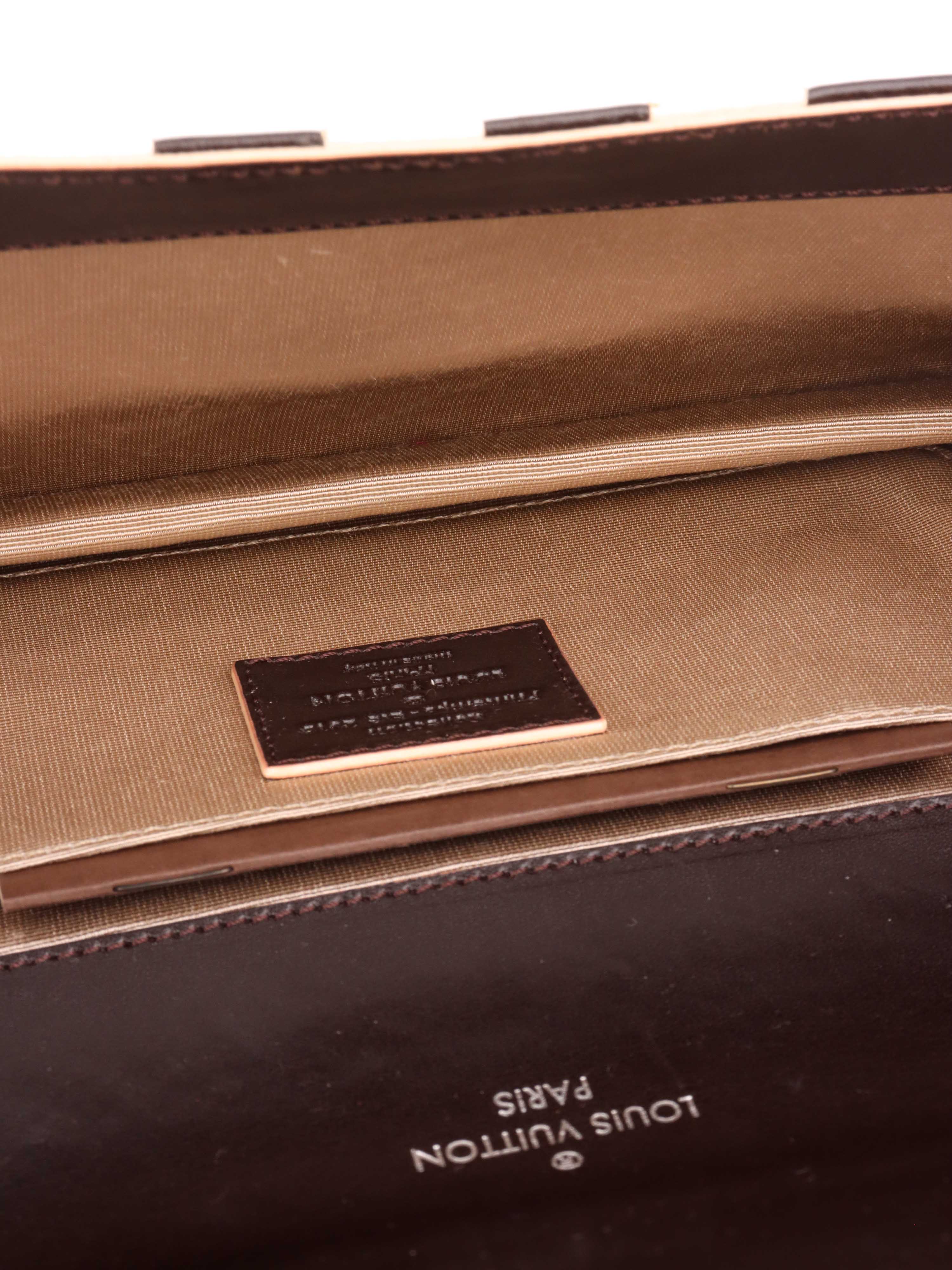 Louis Vuitton Black  White Chess Board Clutch.
