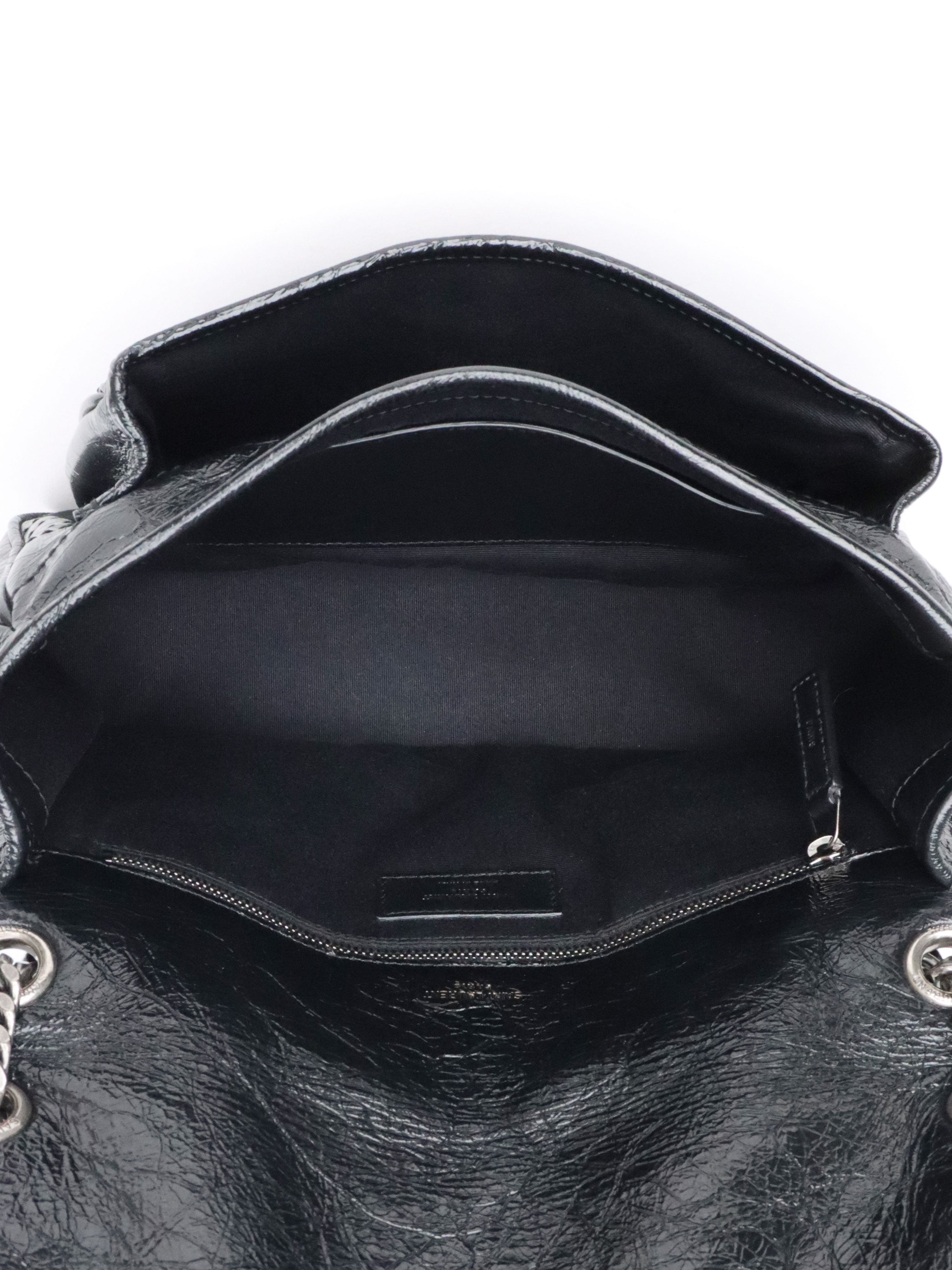 Saint Laurent Black Vintage Leather Medium Nikki Bag