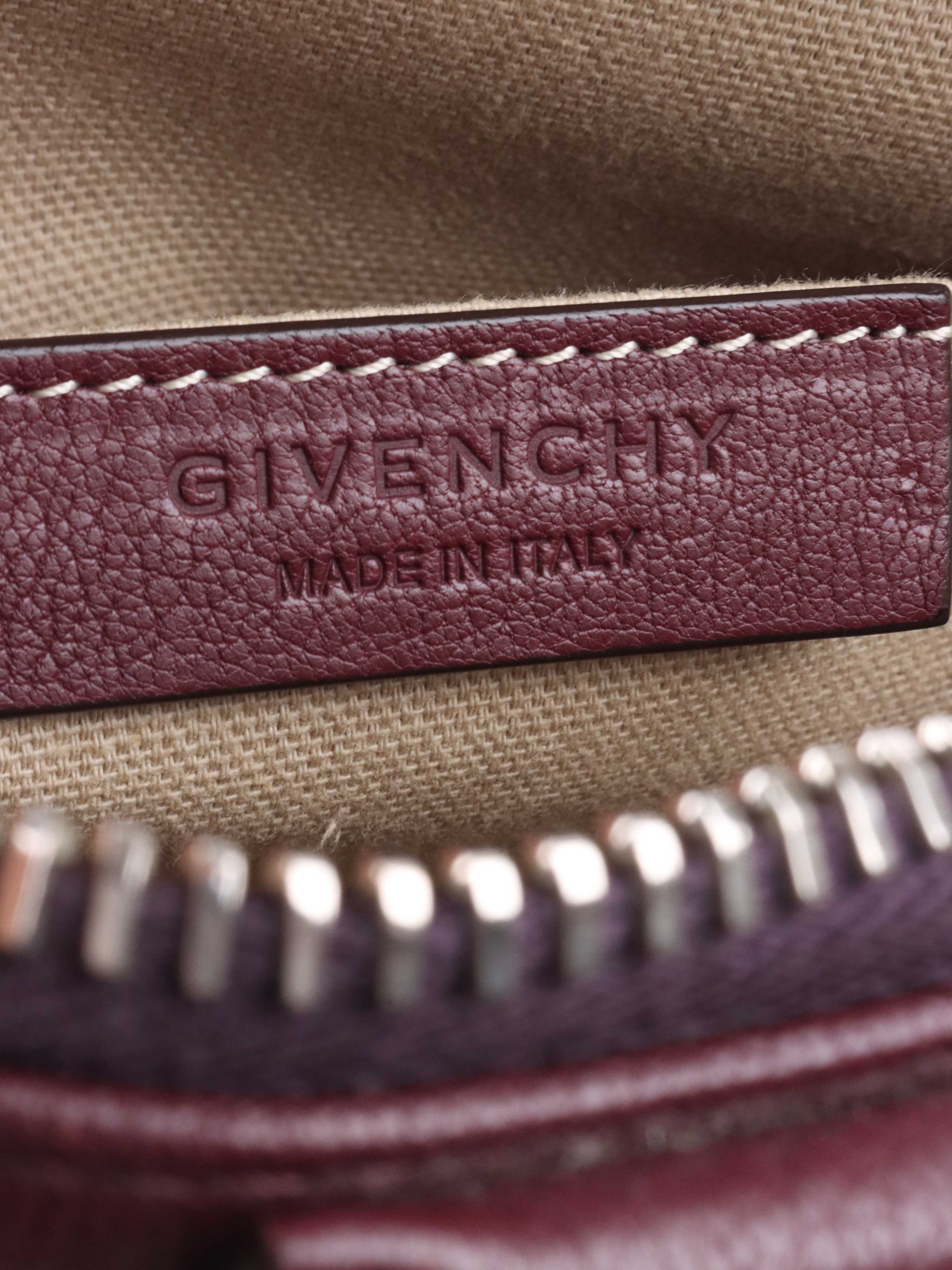 Givenchy Burgundy Antigona Beauty Clutch.