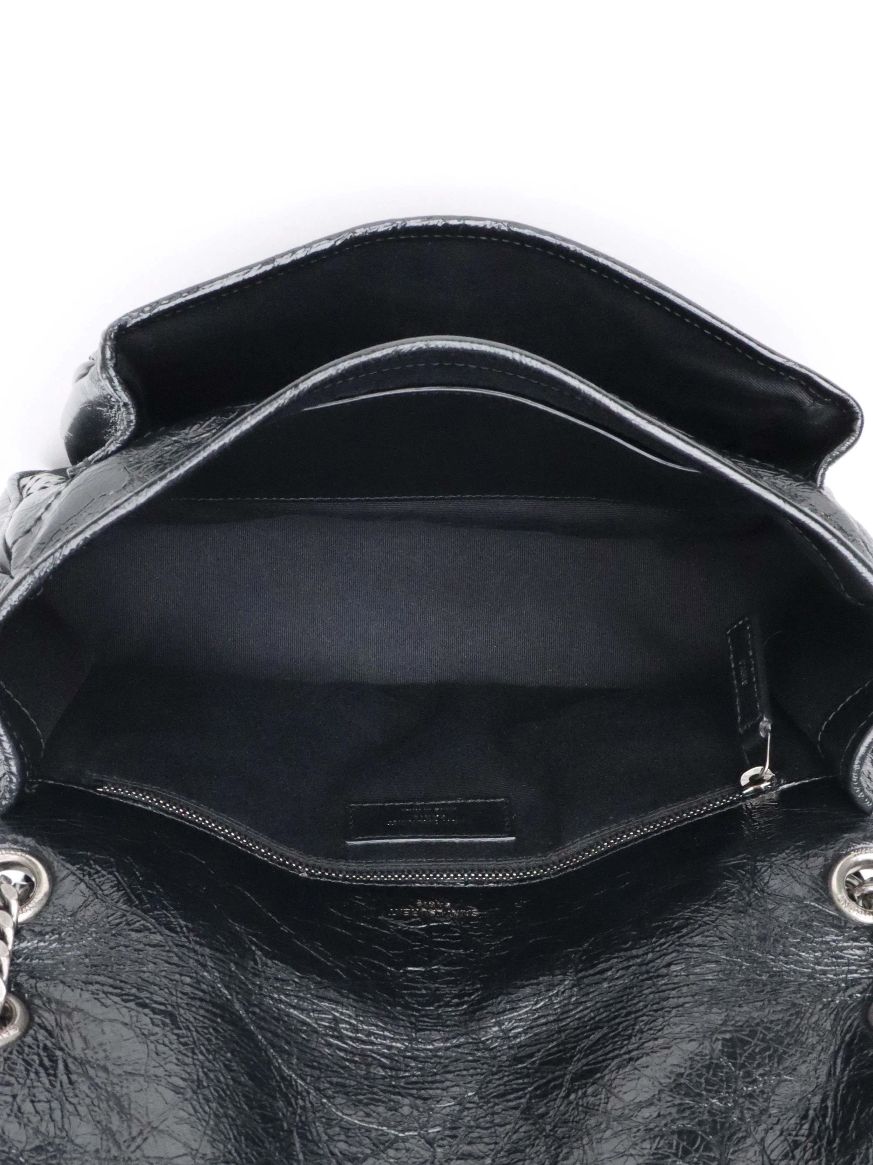 Saint Laurent Black Vintage Leather Medium Niki Bag