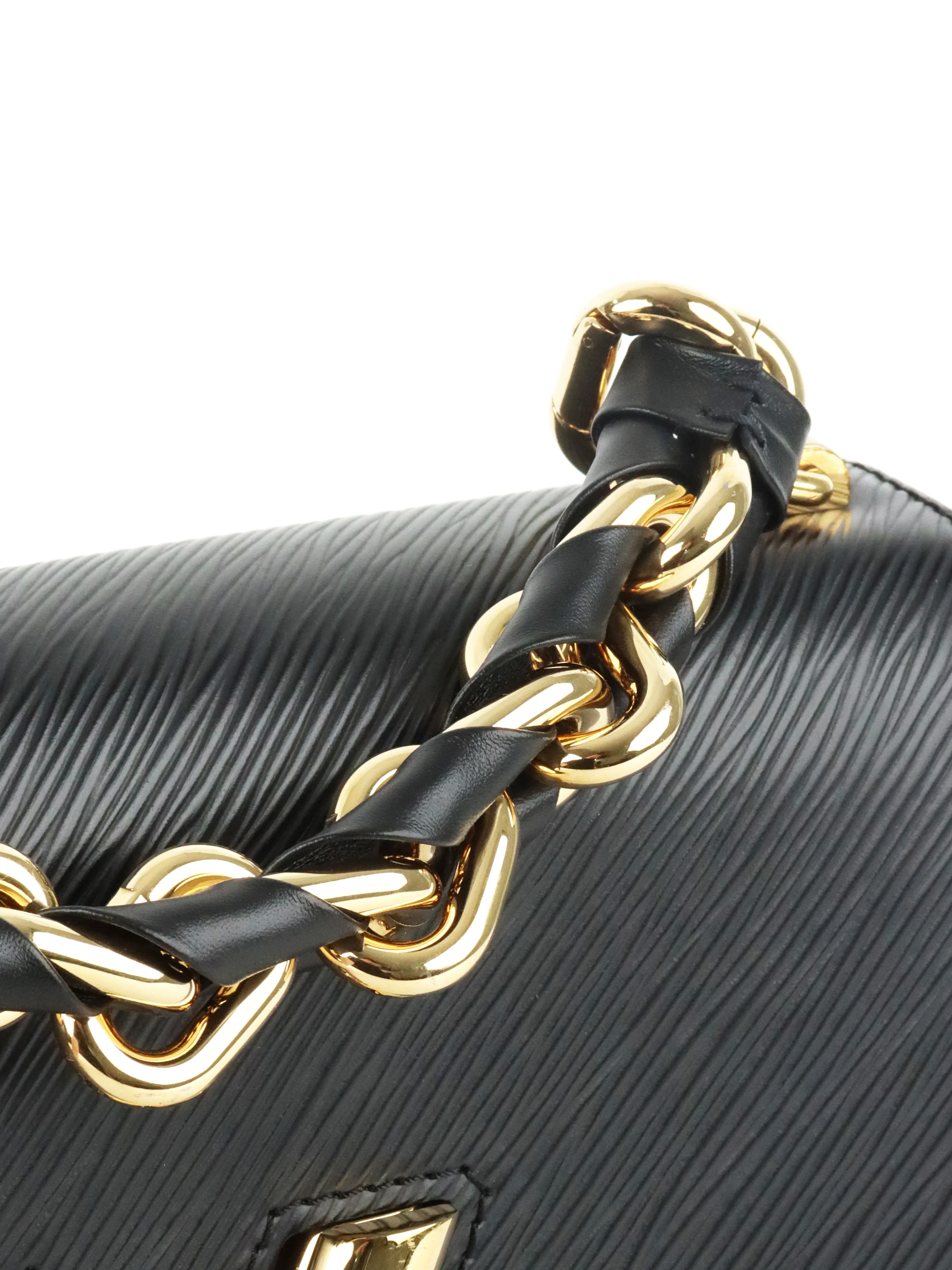 Louis Vuitton Black Epi Twist MM Chain Handle Bag