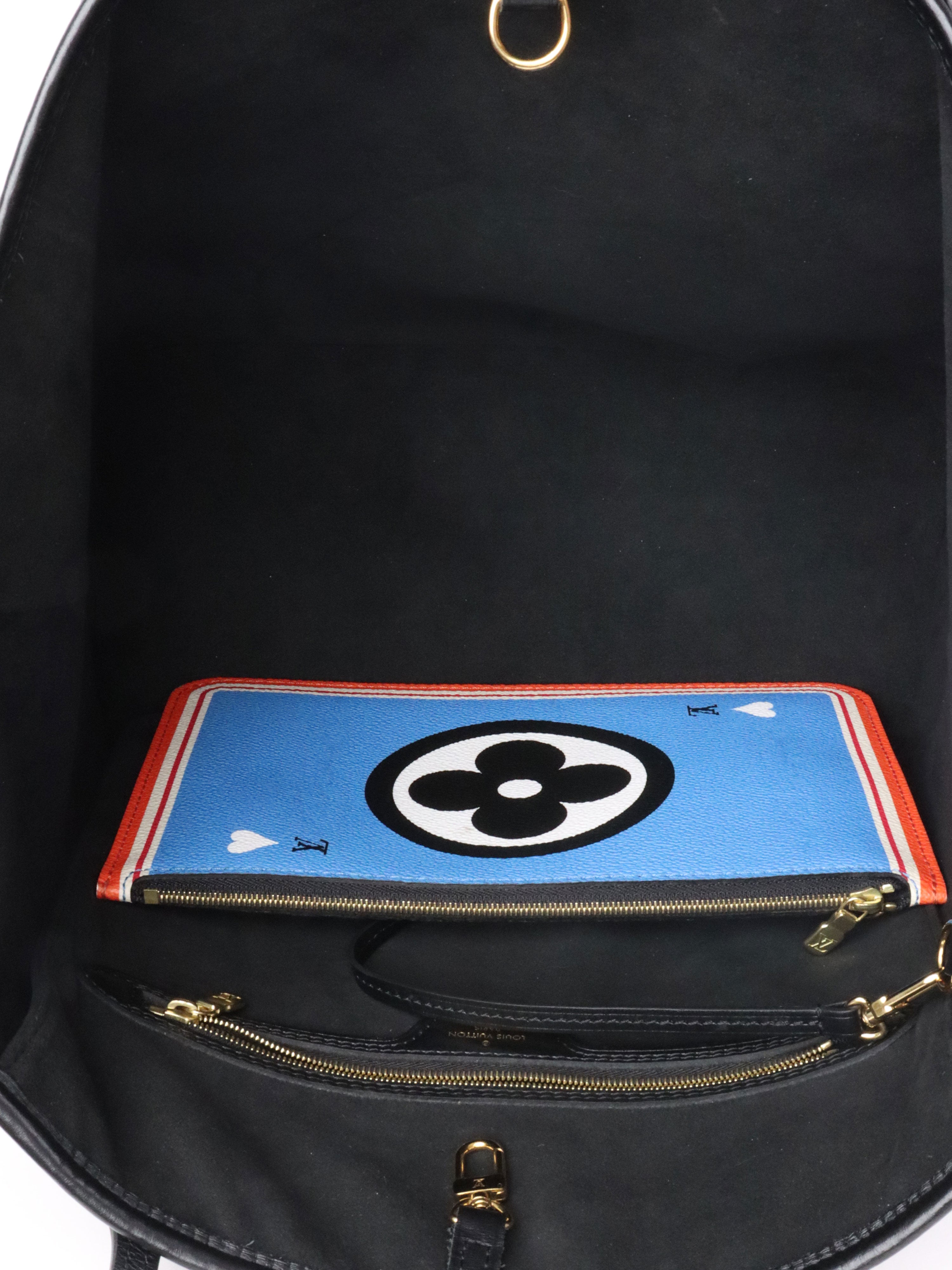 Louis Vuitton Black Multicolour Game On Neverfull MM Tote Bag