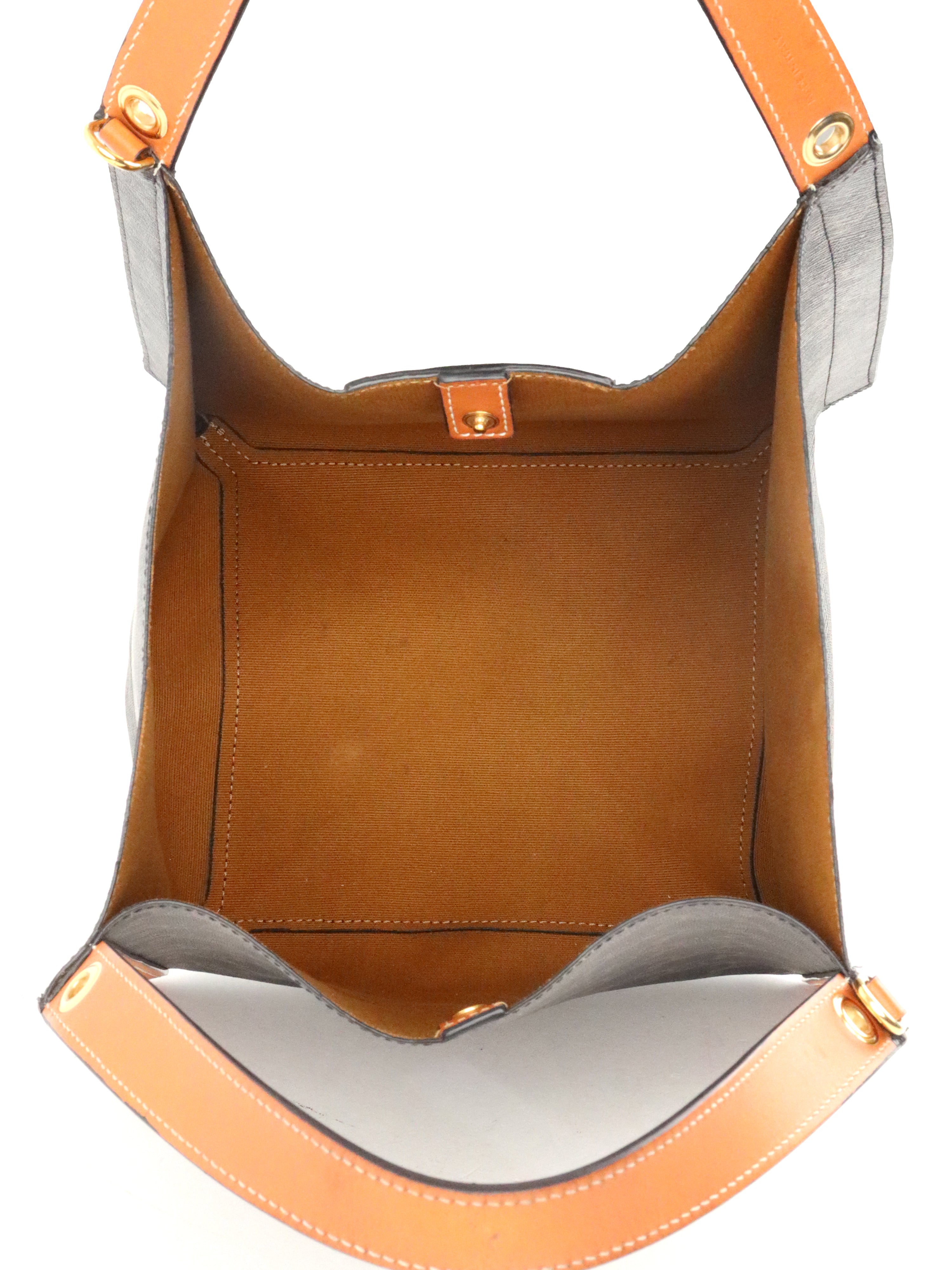 Celine Small Miel Triomphe Canvas Cube Bag