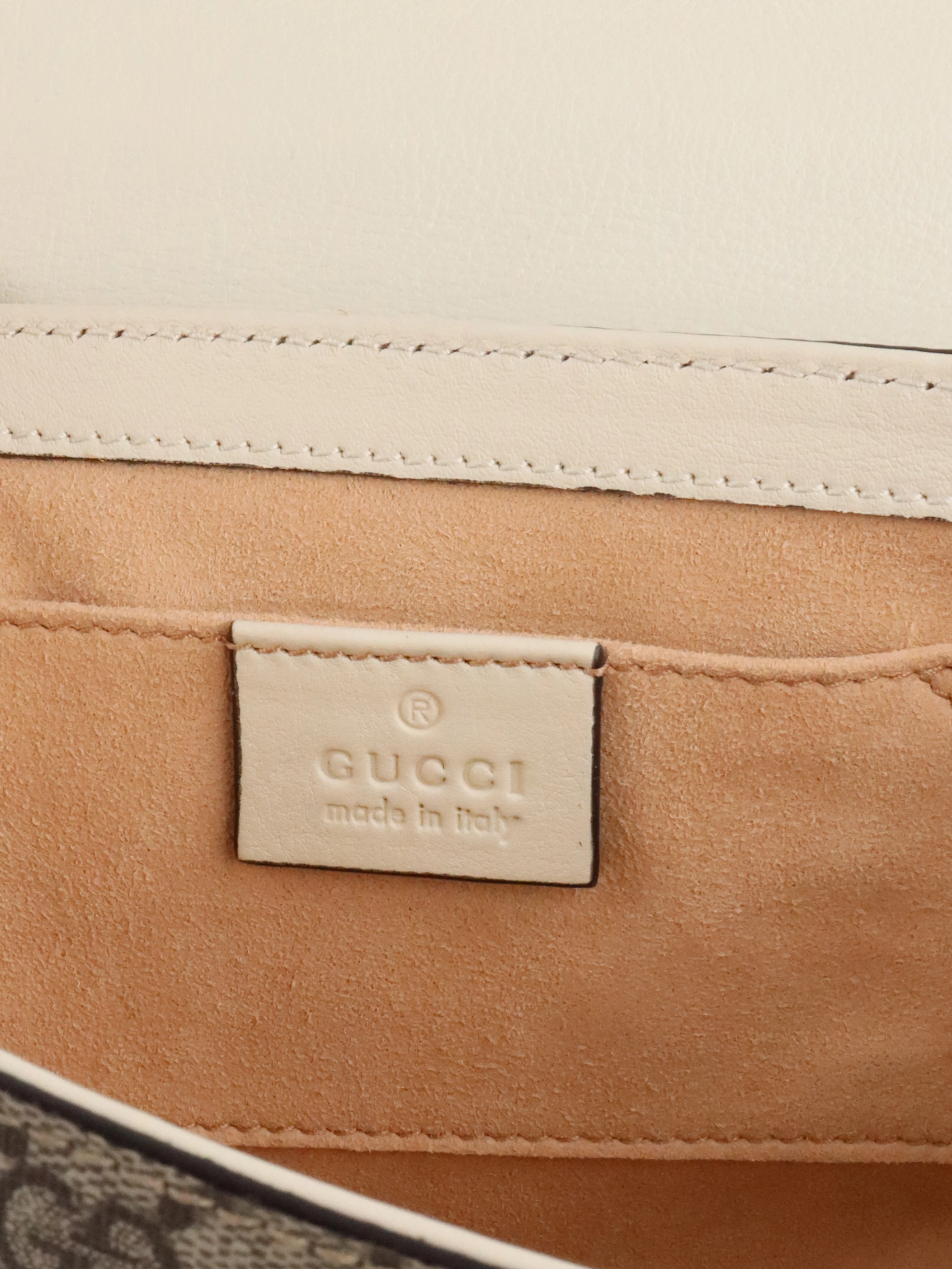 Gucci Small White GG Padlock Shoulder Bag