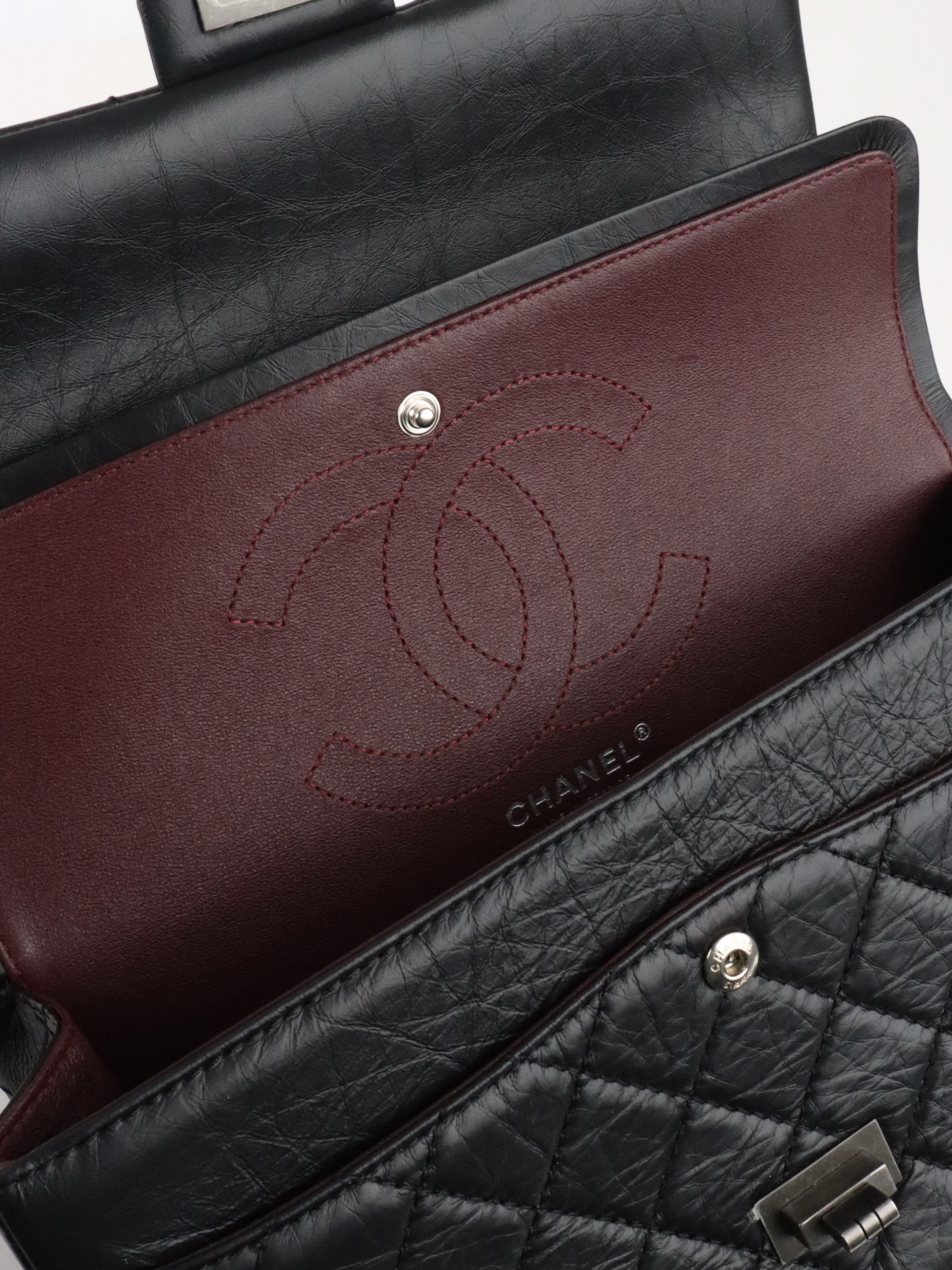 Chanel So Black Medium Classic Flap Reissue 2.55