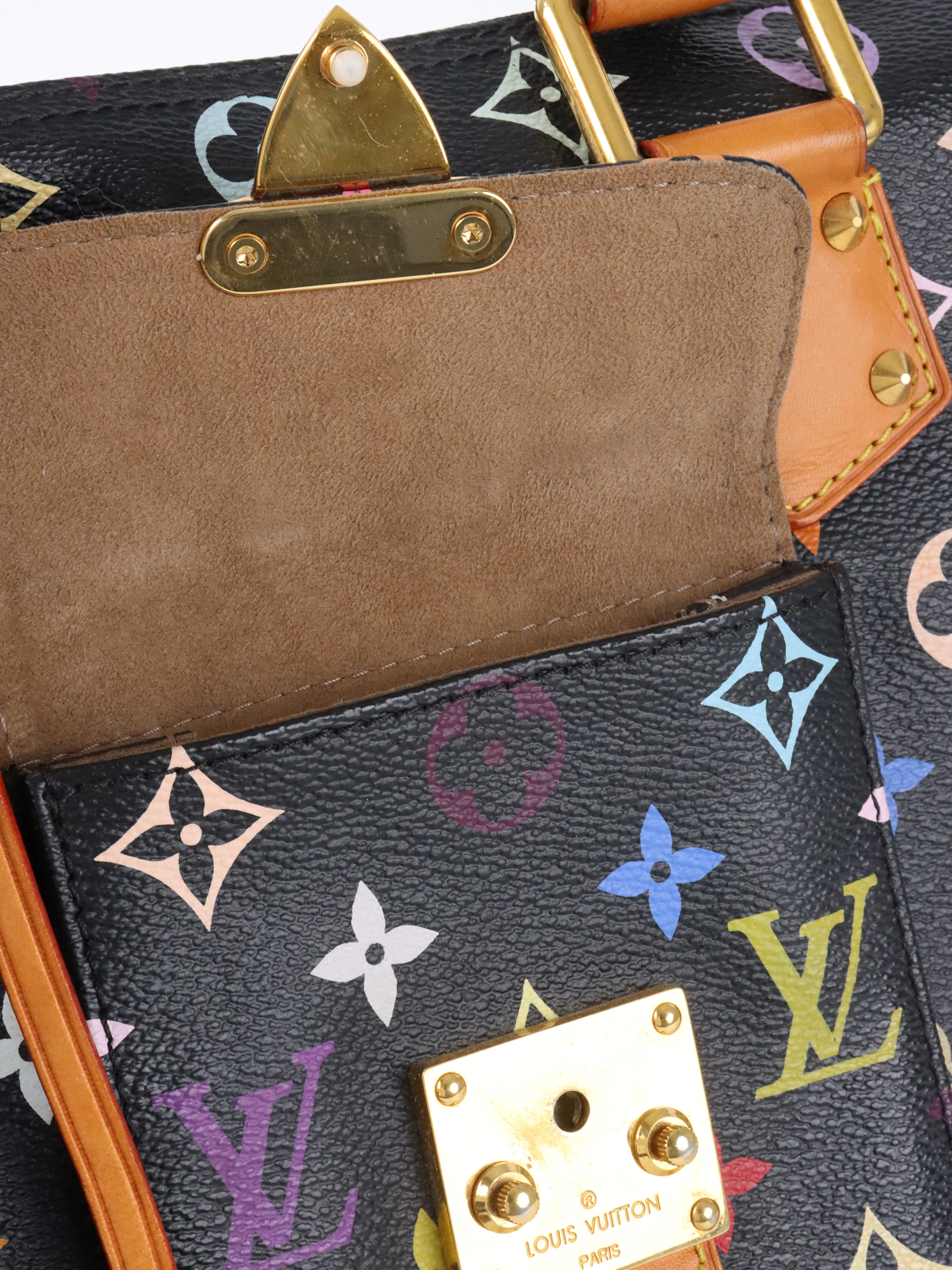 Louis Vuitton x Takashi Murakami Limited Edition Black Monogram Multicolor Speedy 30