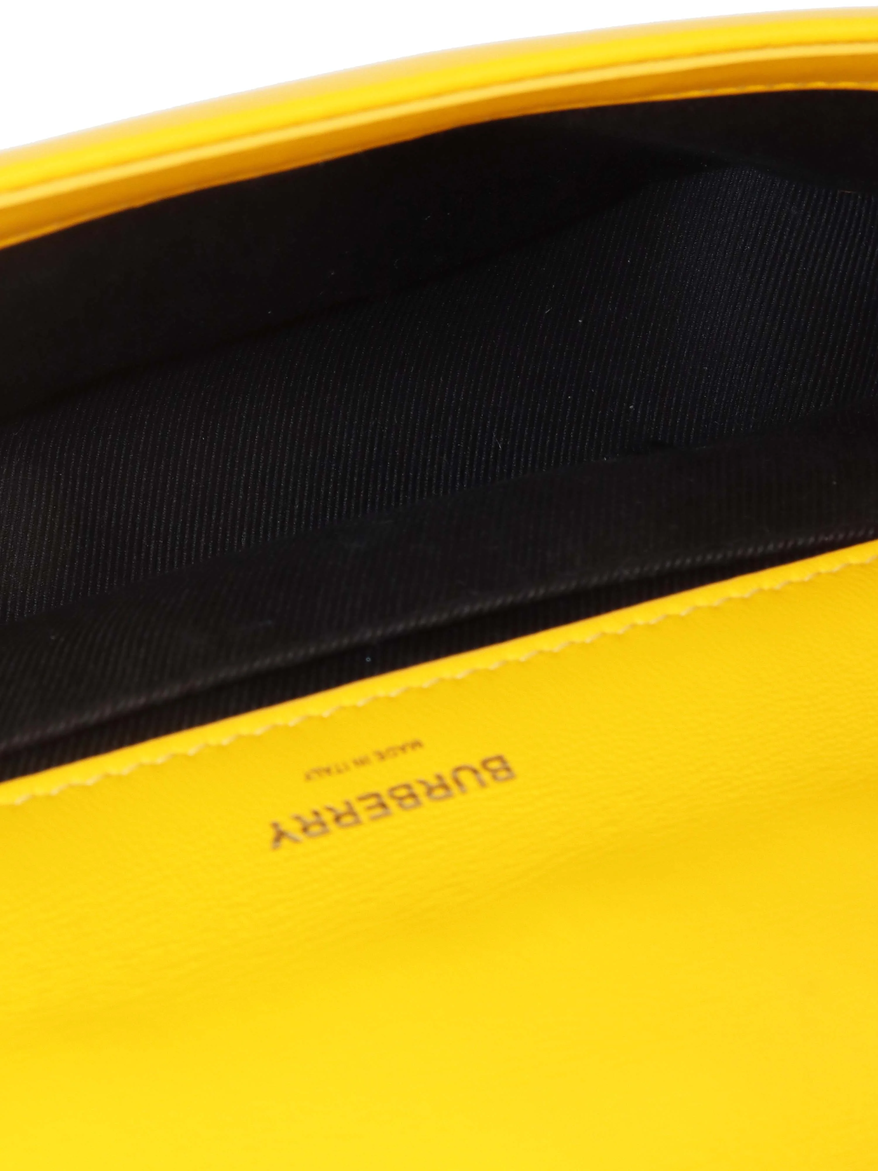 Burberry Yellow Quitled Leather Small Lola Bag.
