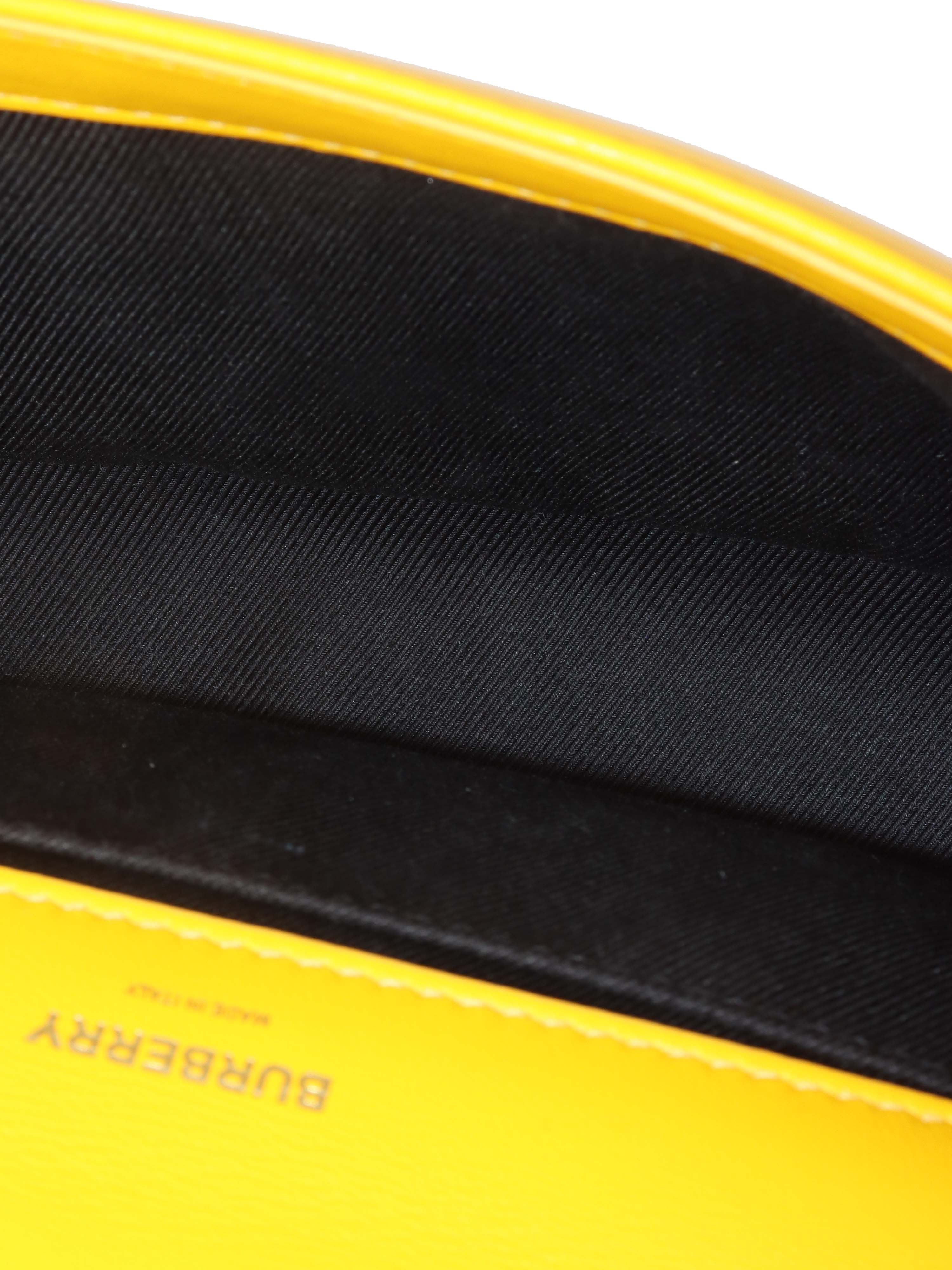 Burberry Yellow Quitled Leather Small Lola Bag.