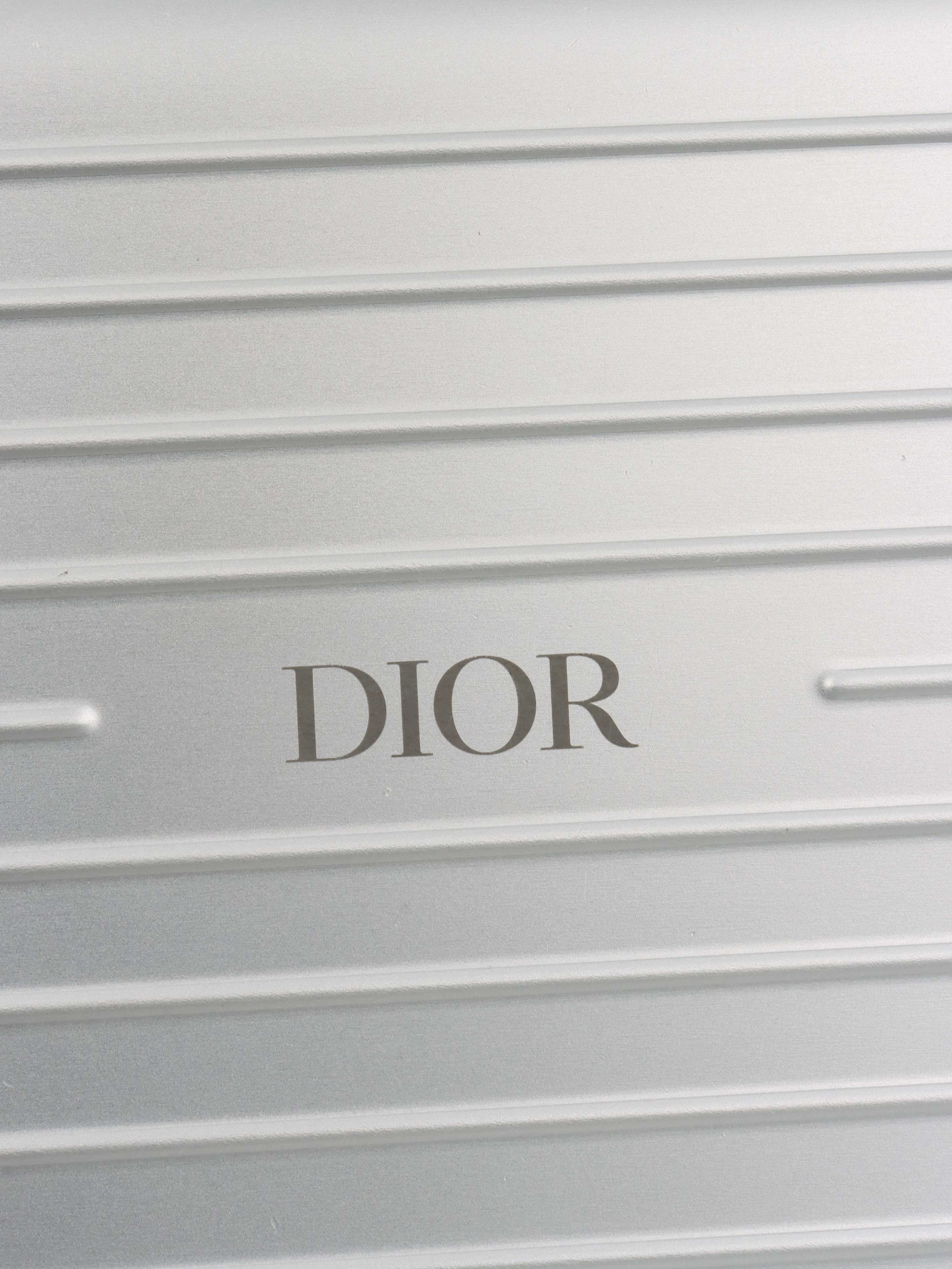 Dior x RIMOWA Silver Personal Clutch Case.