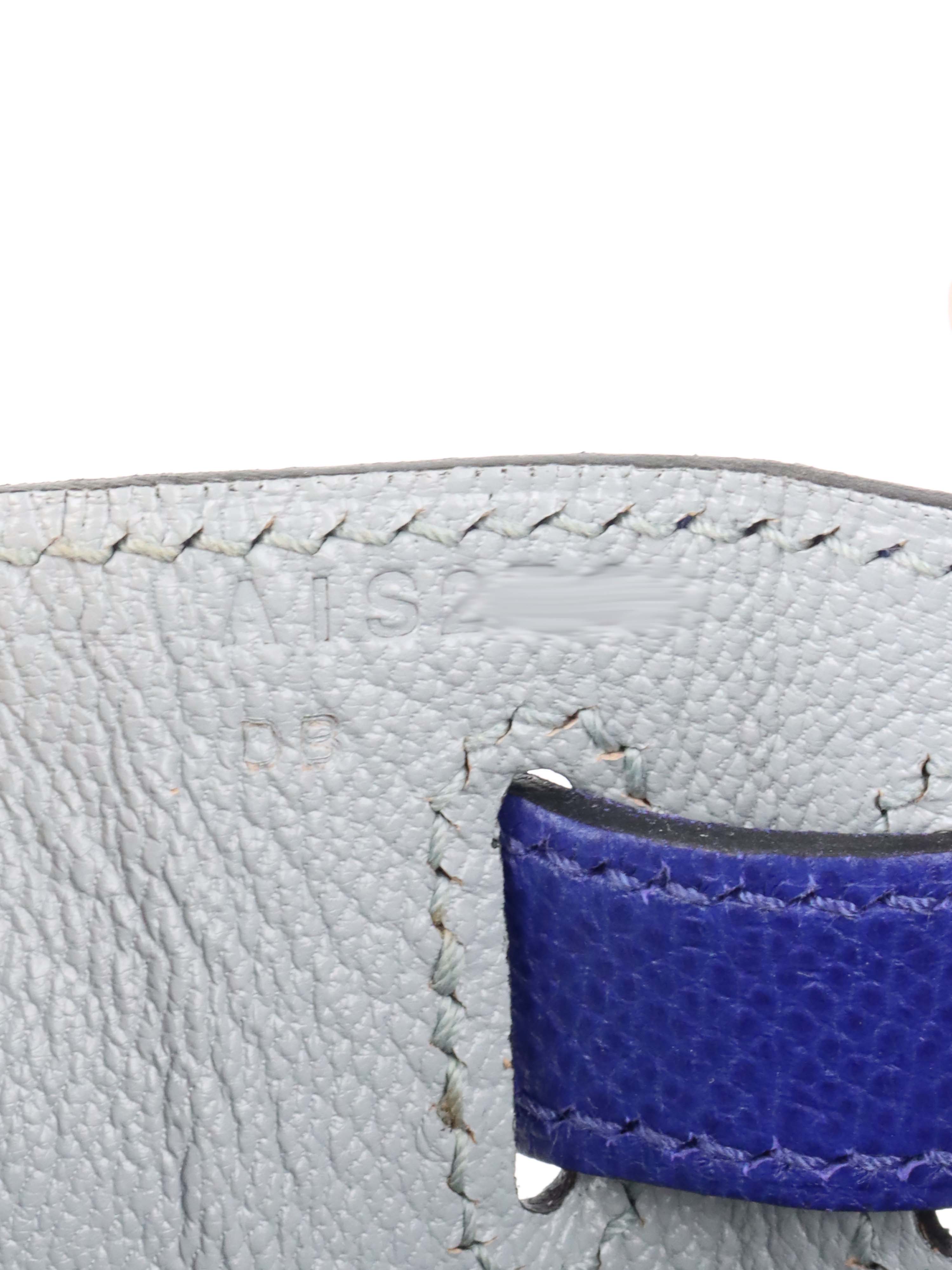 Hermes Kelly 28 Epsom in Blue Electric Stamp A GHW.