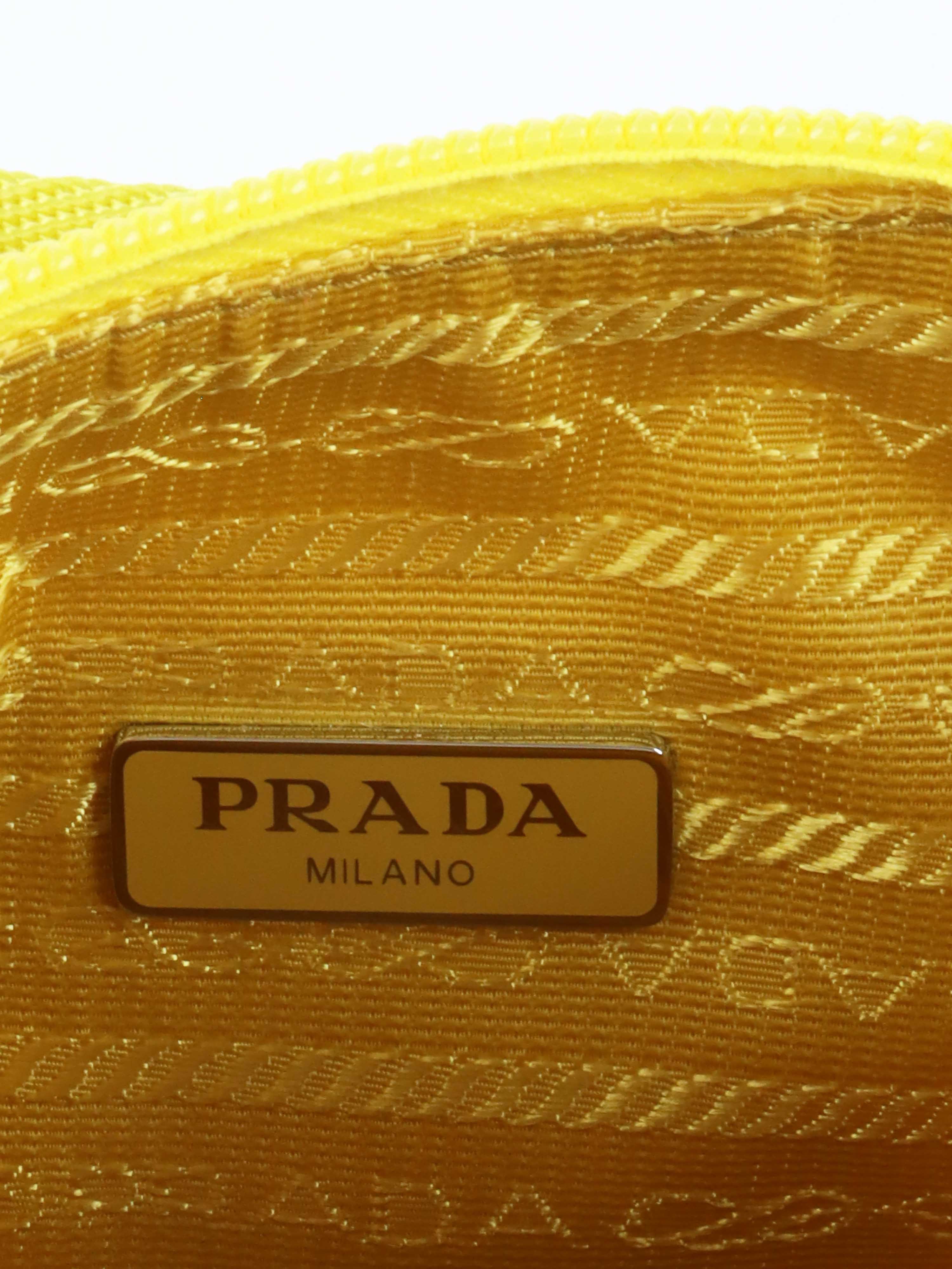 Prada Yellow Re-Nylon Re-Edition 2000 Bag.