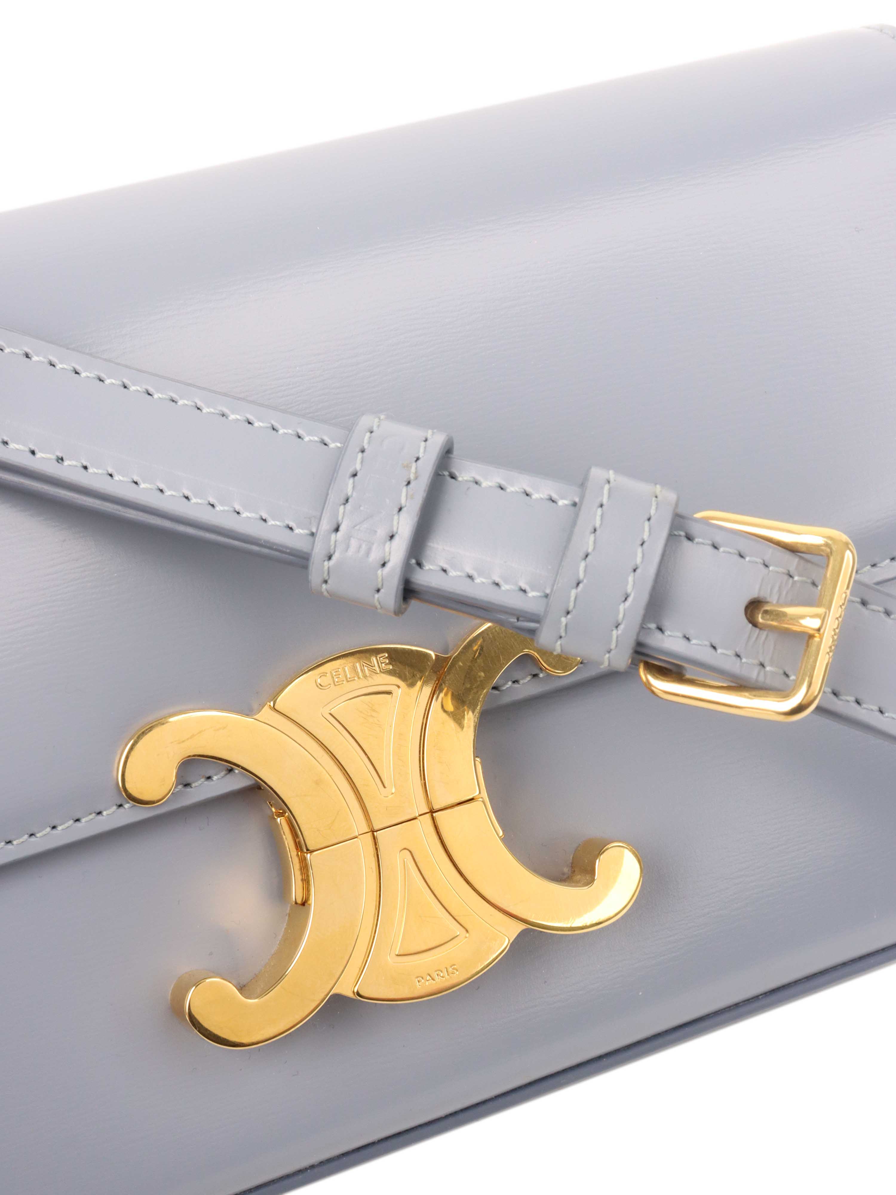 Celine Claude Shoulder Bag in Blue