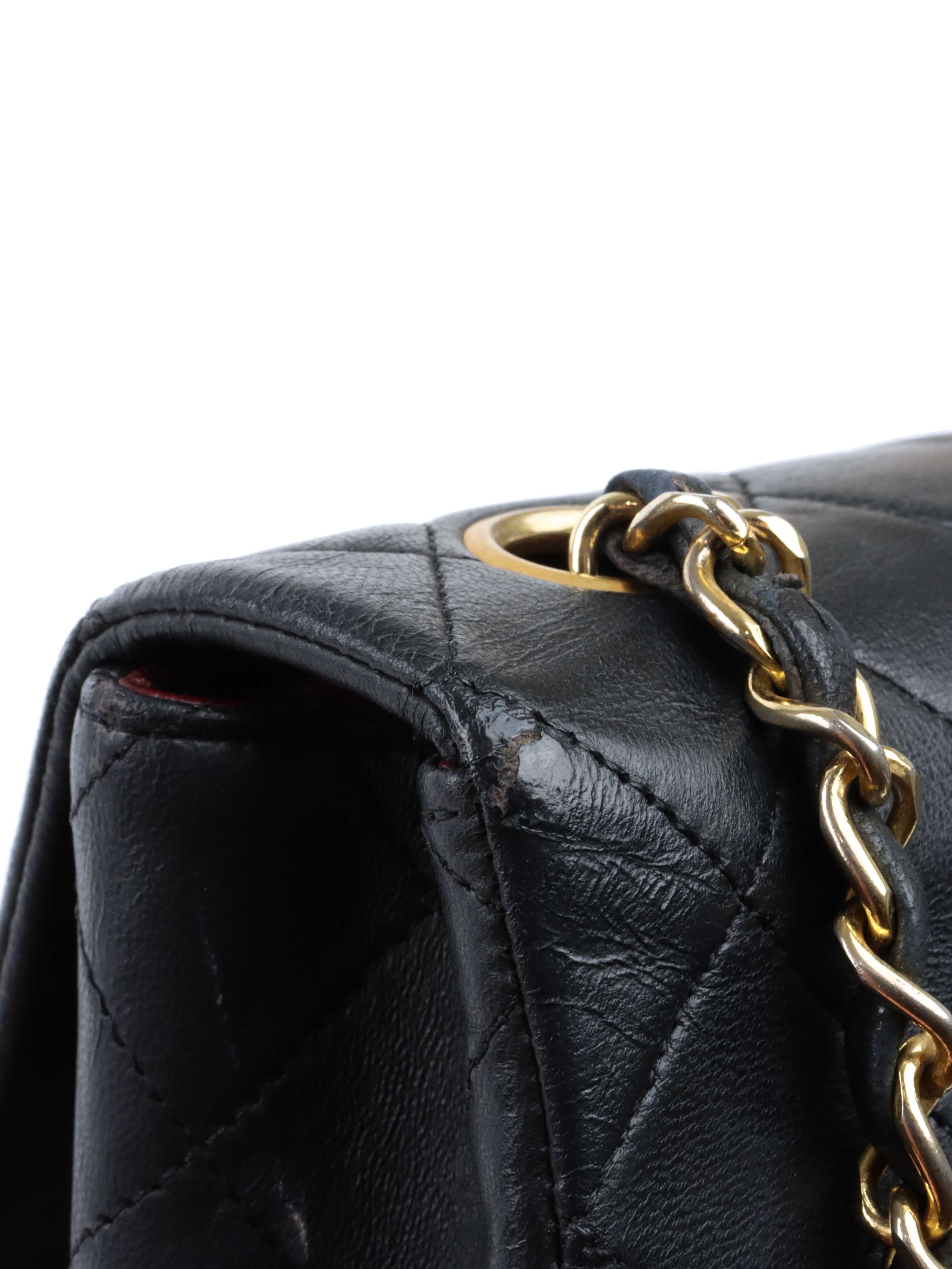 Chanel Black Vintage Flap Bag GHW.