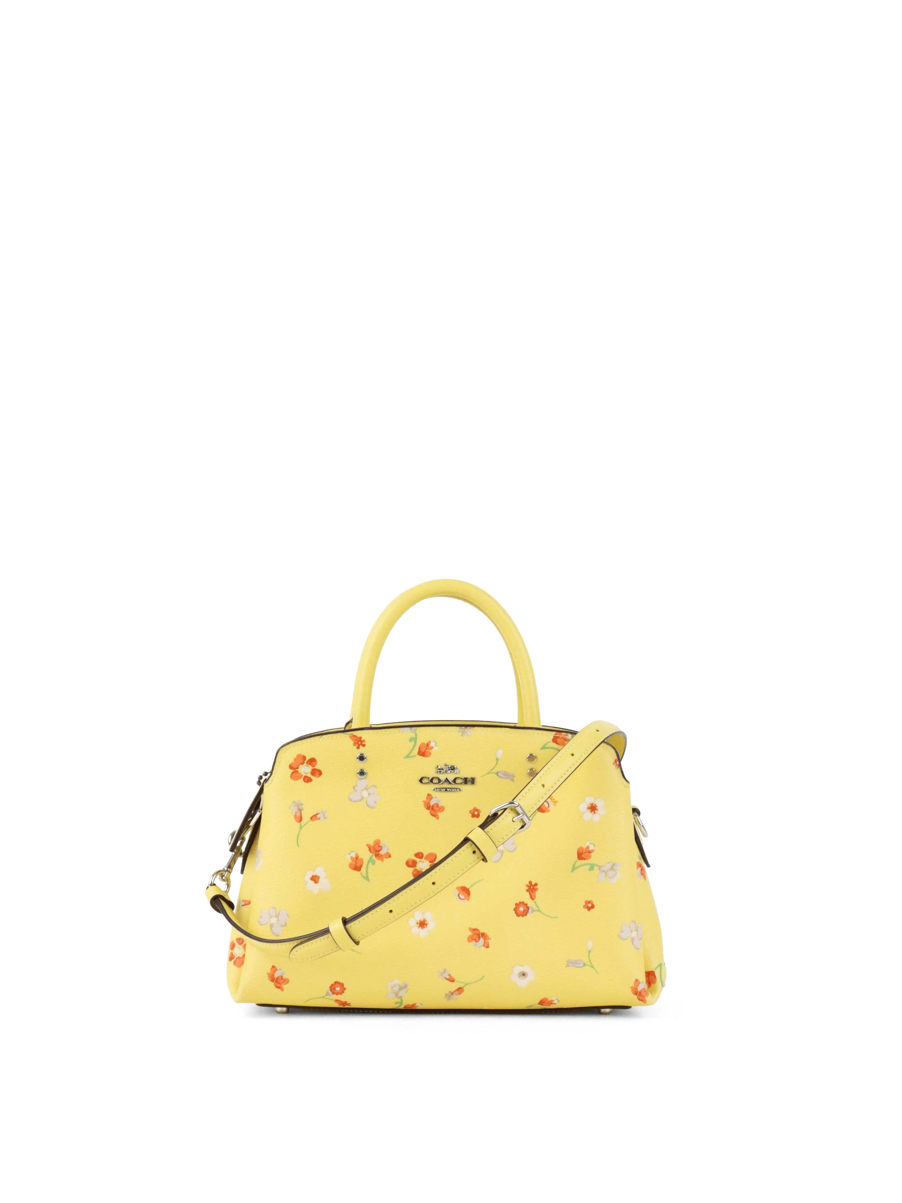Coach Yellow Mini Lillie Carryall with Mystical Floral Print