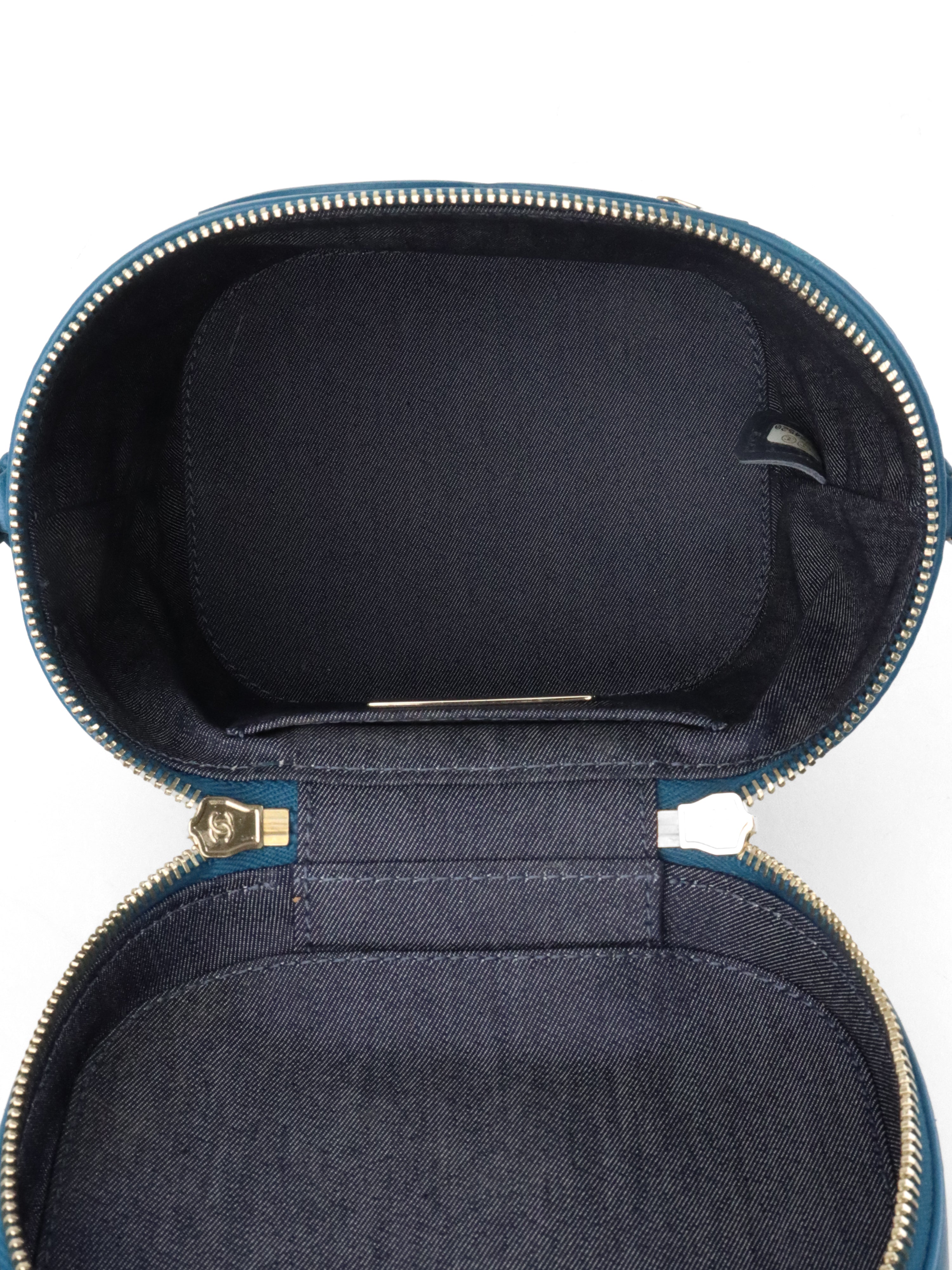 Chanel Blue CC Mania Vanity Case