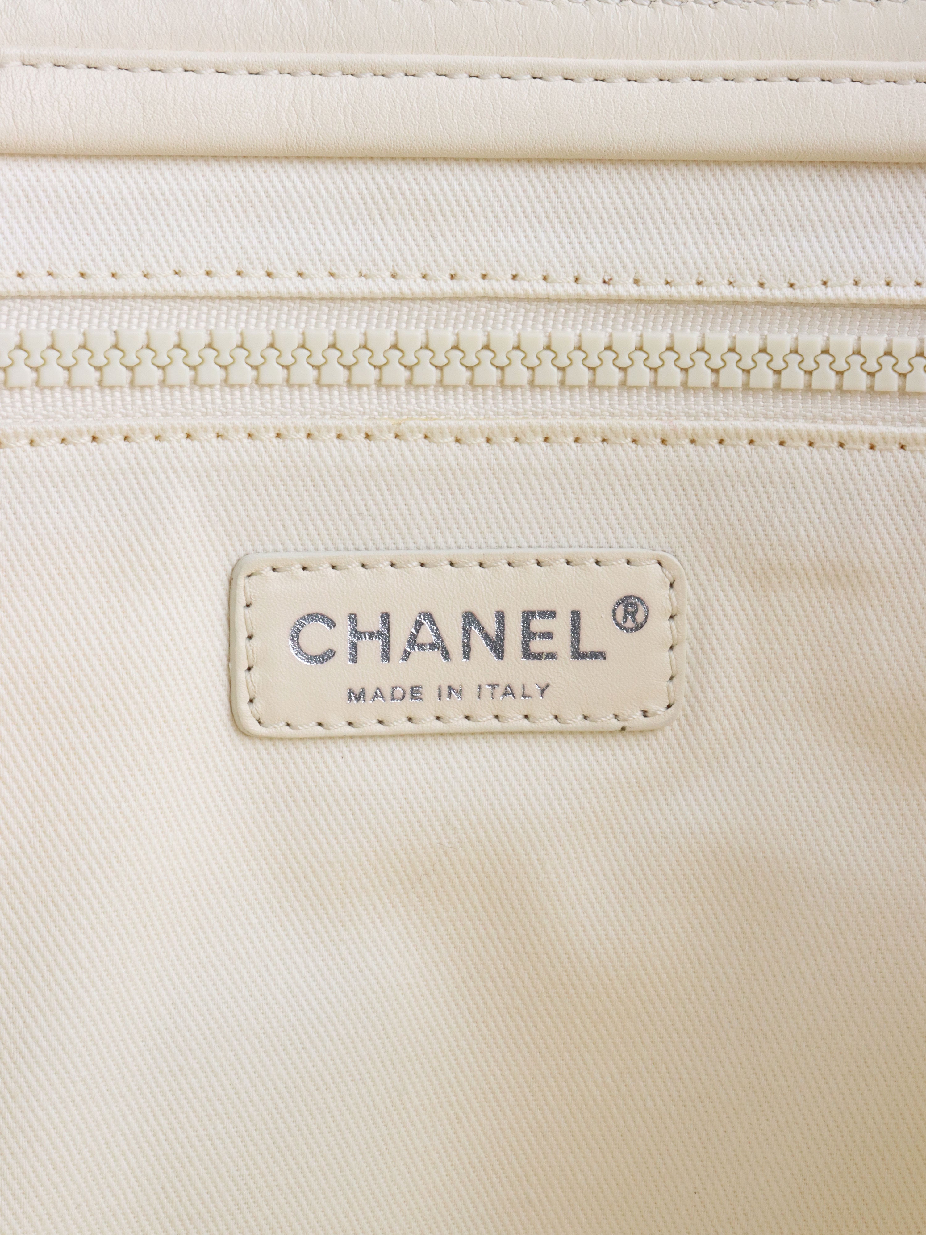 Chanel Limited Edition White Canvas Karl Lagerfeld Mobile Art Tote