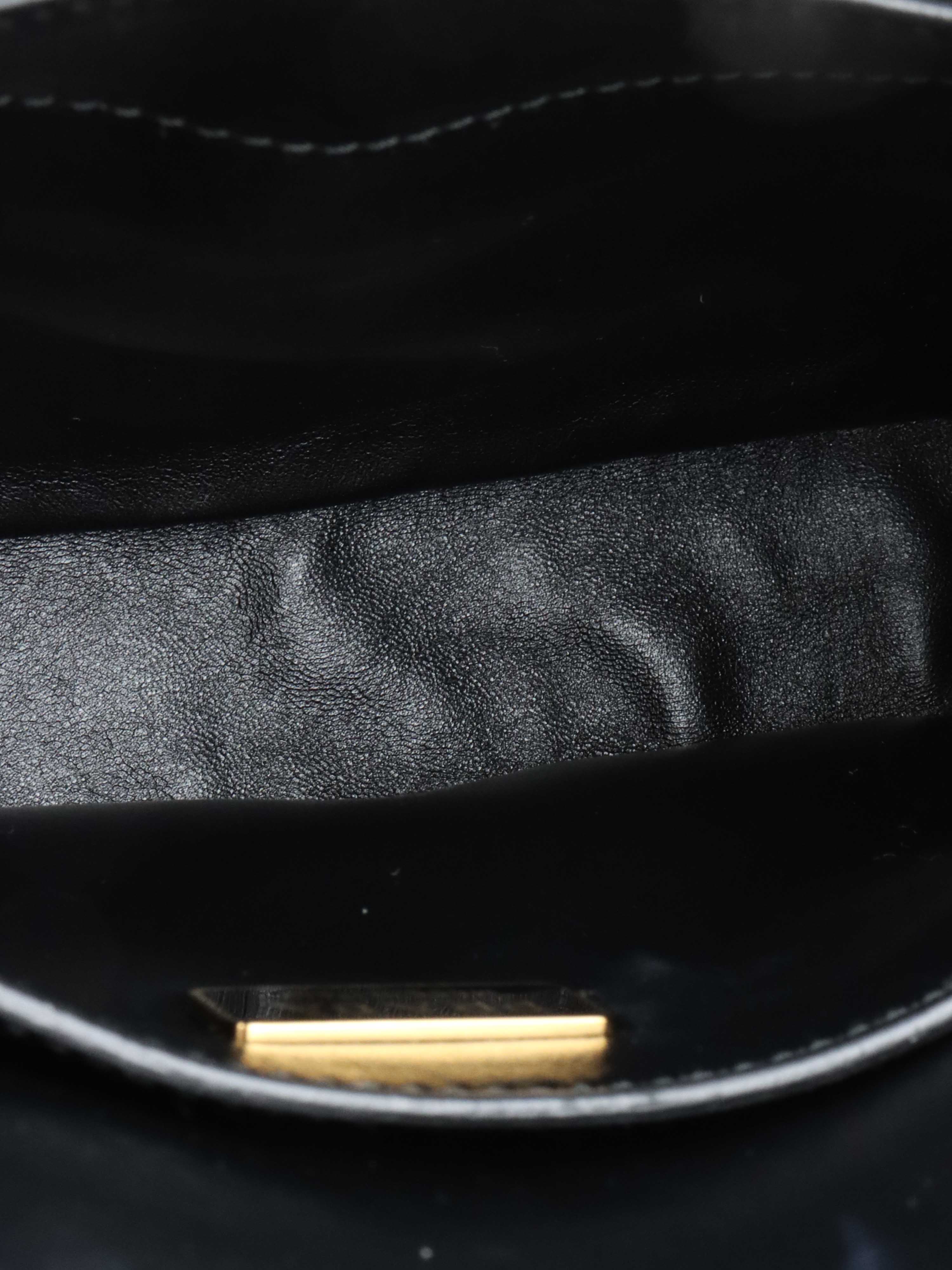 Prada Black Leather Shoulder Bag.