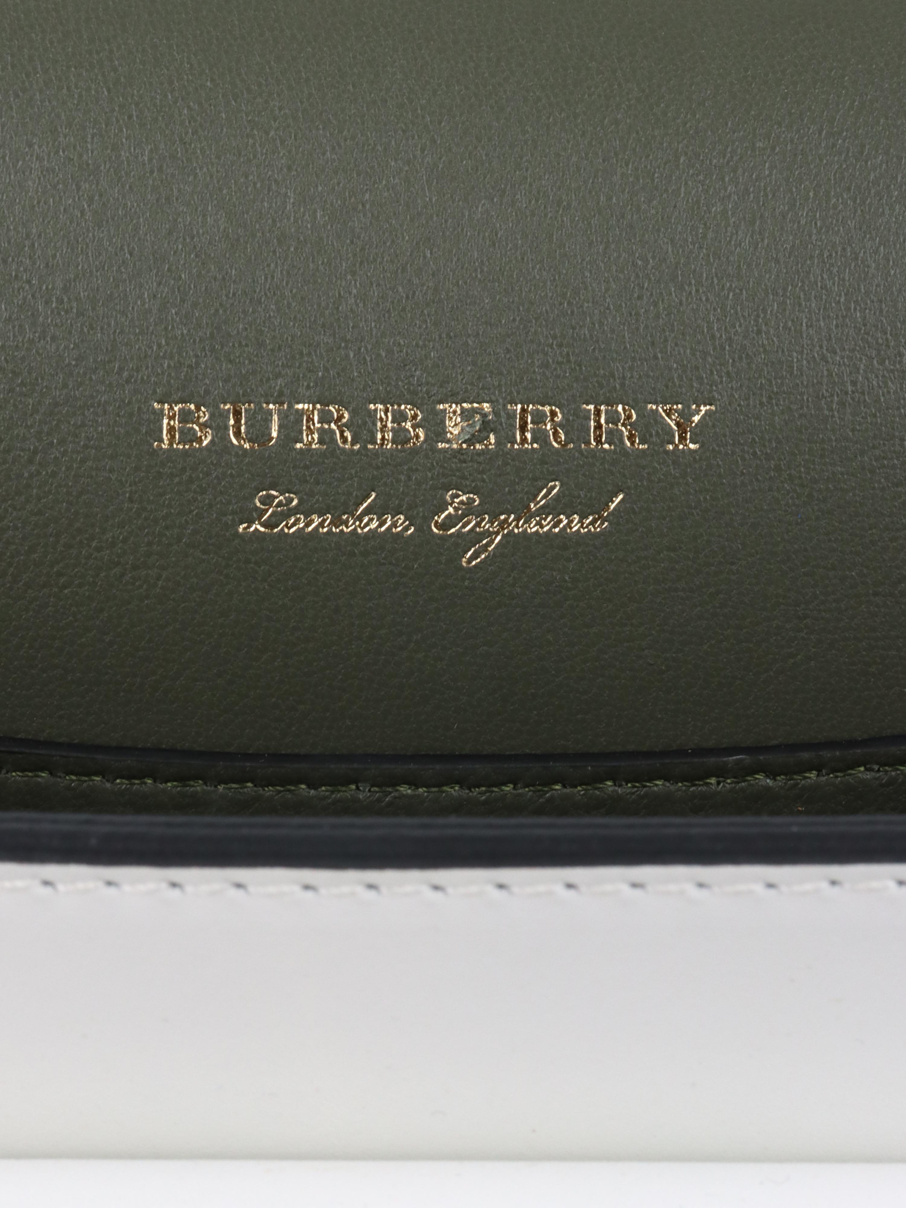 Burberry White Satchel Bag.