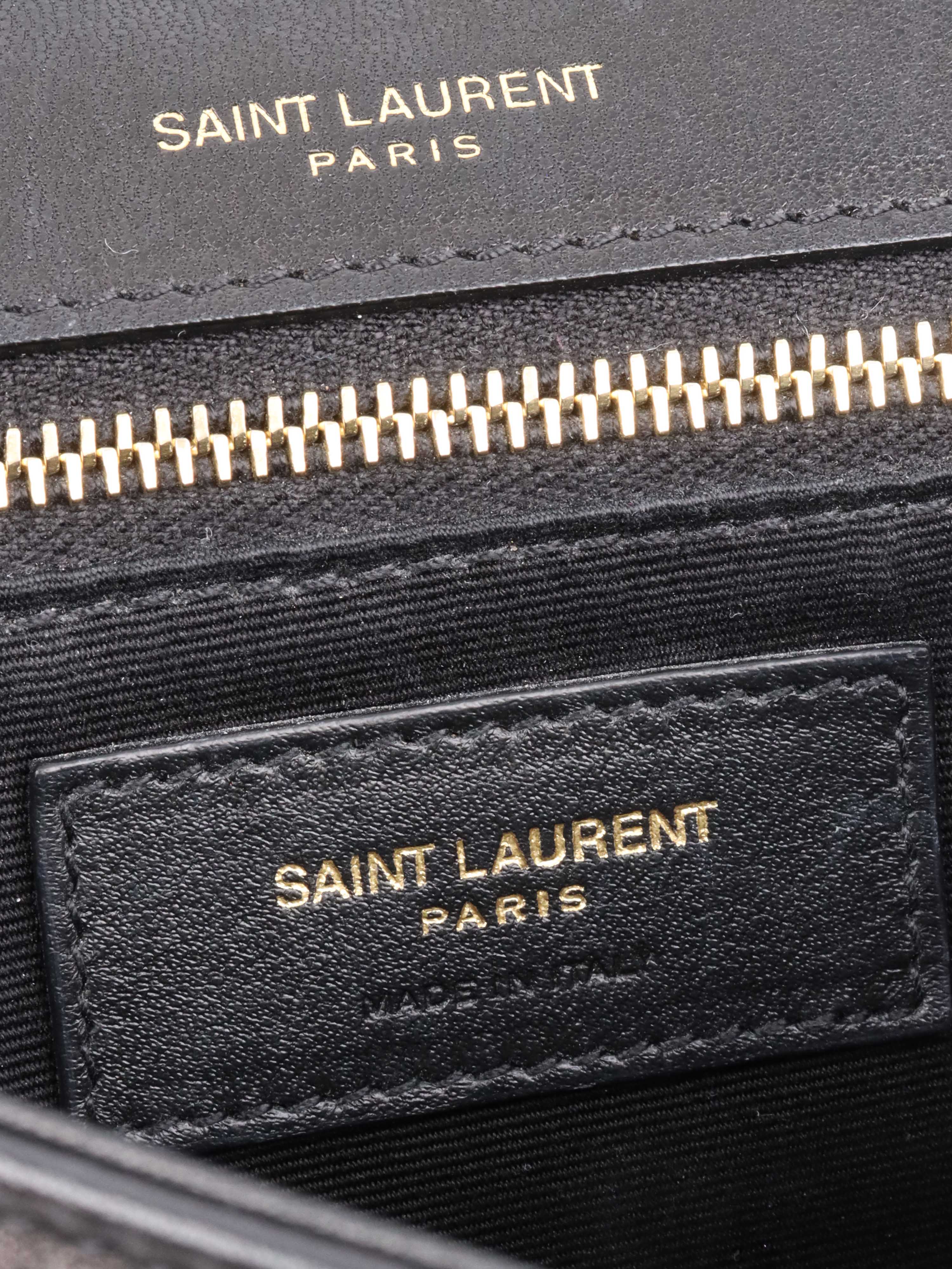 Saint Laurent Black Quilted Kate Bag.