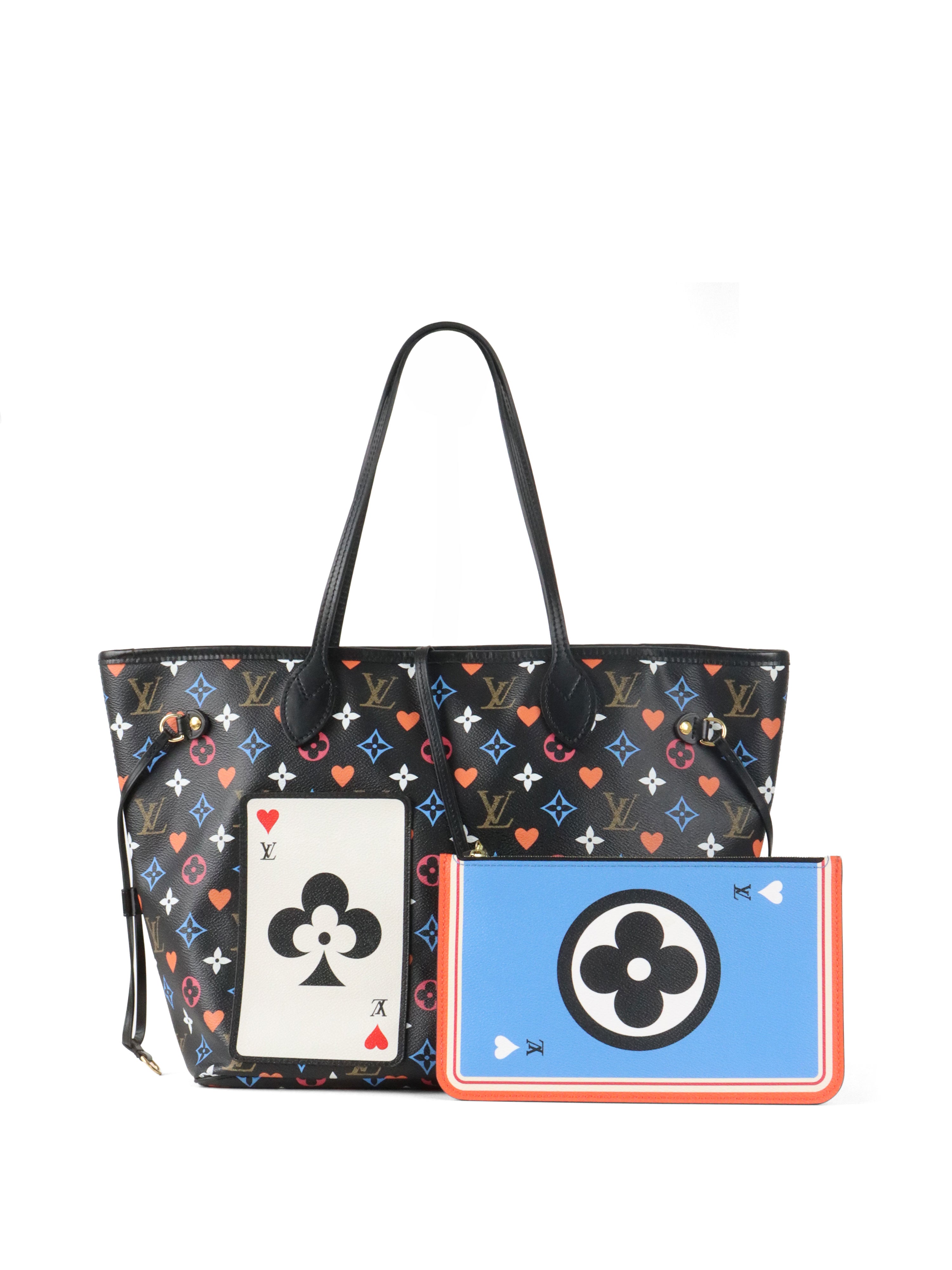 Louis Vuitton Black Multicolour Game On Neverfull MM Tote Bag