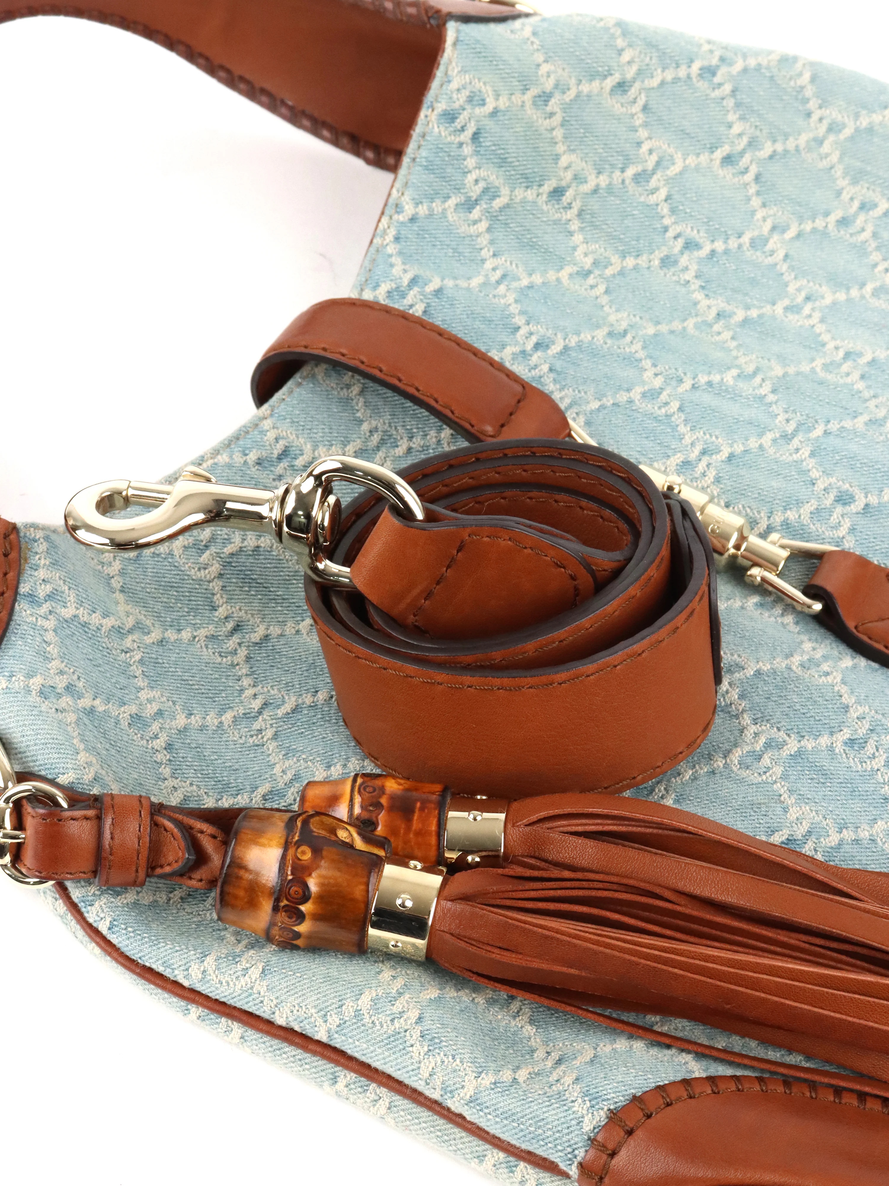Gucci GG Denim New Jackie Medium Shoulder Bag