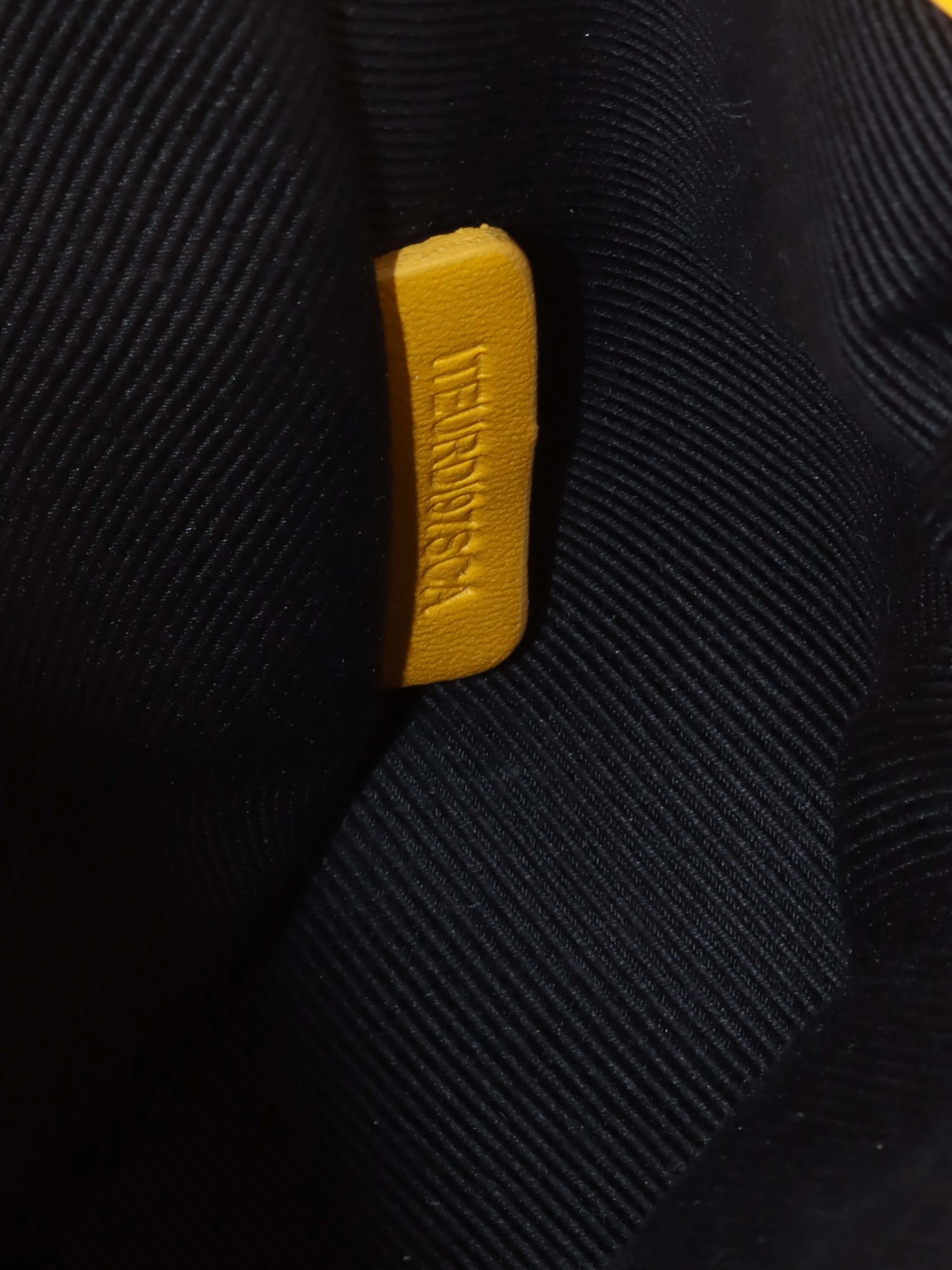 Burberry Yellow Quitled Leather Small Lola Bag.