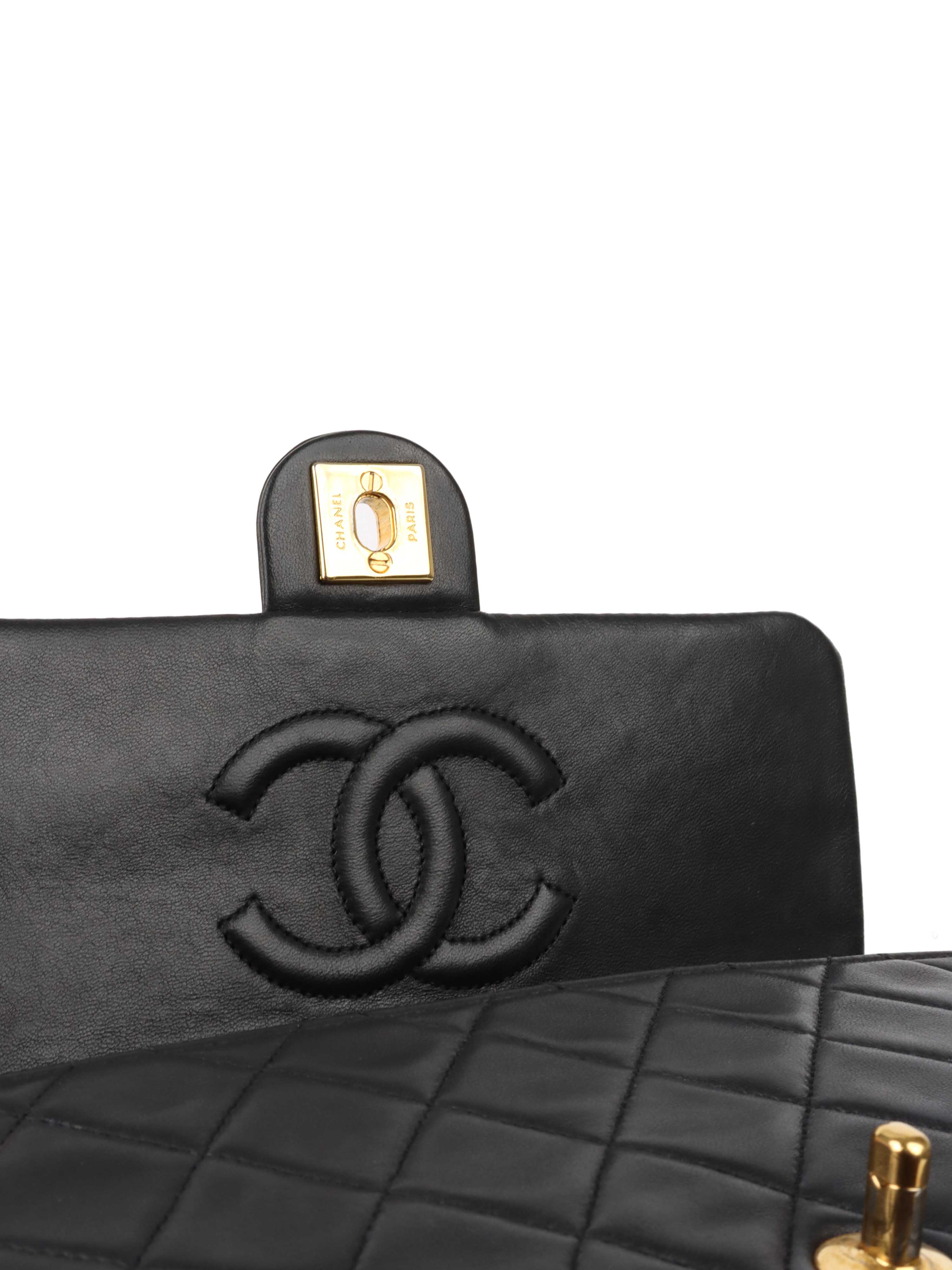 Chanel Black Vintage Flap Bag GHW.