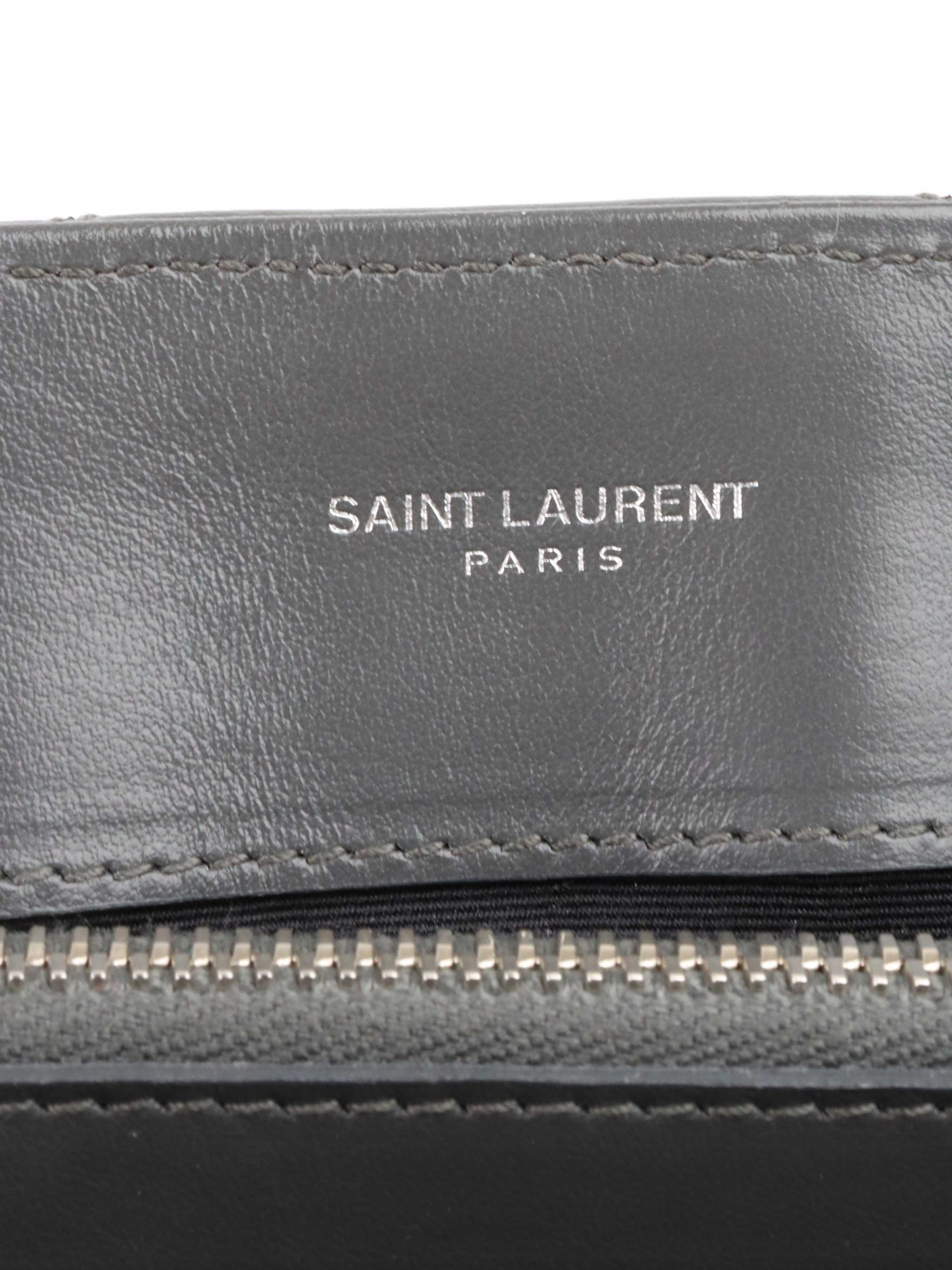 Saint Laurent Dark Grey Medium Loulou Bag.