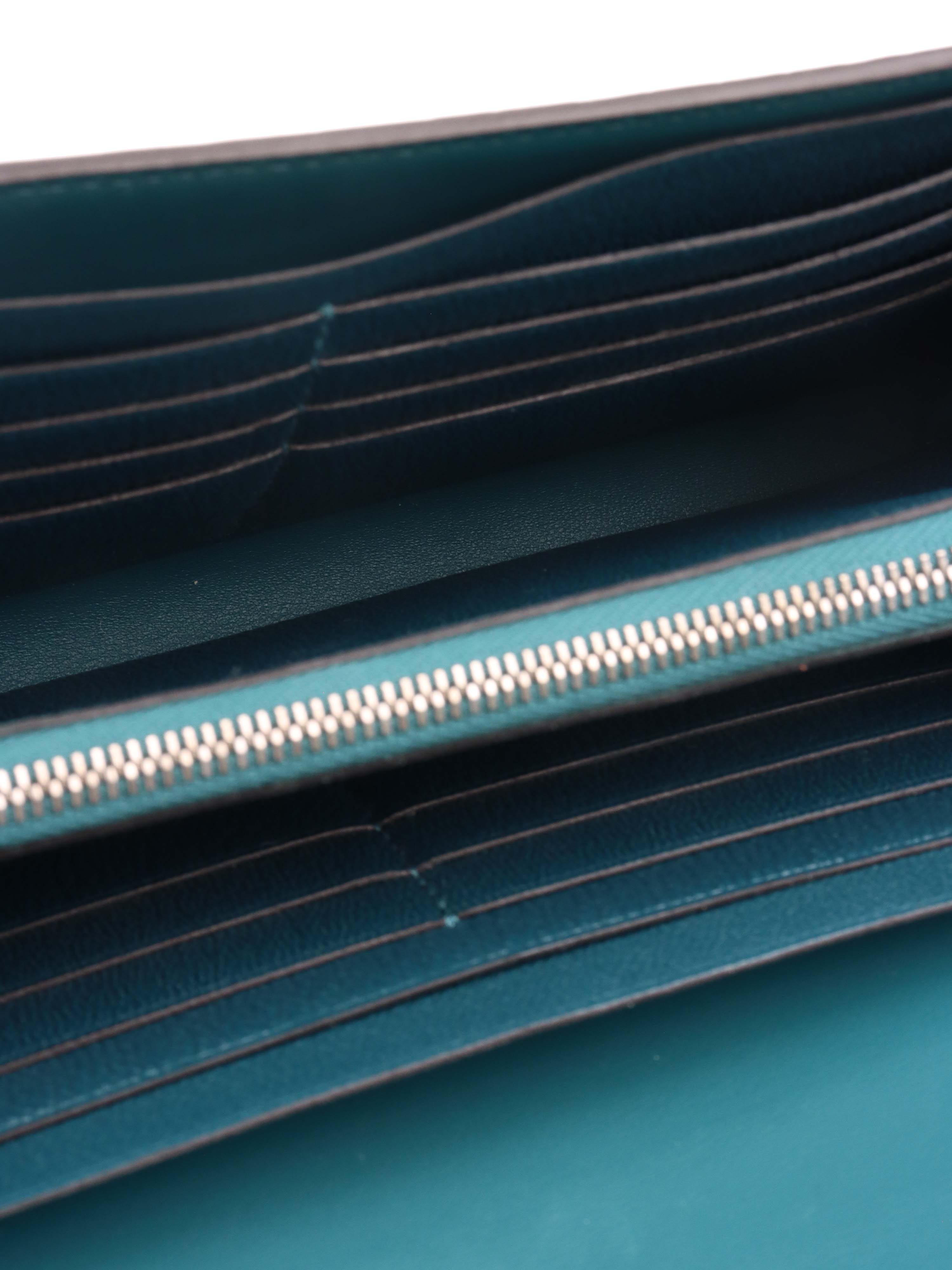 Hermes Alligator Constance Wallet Vert Bosphore.