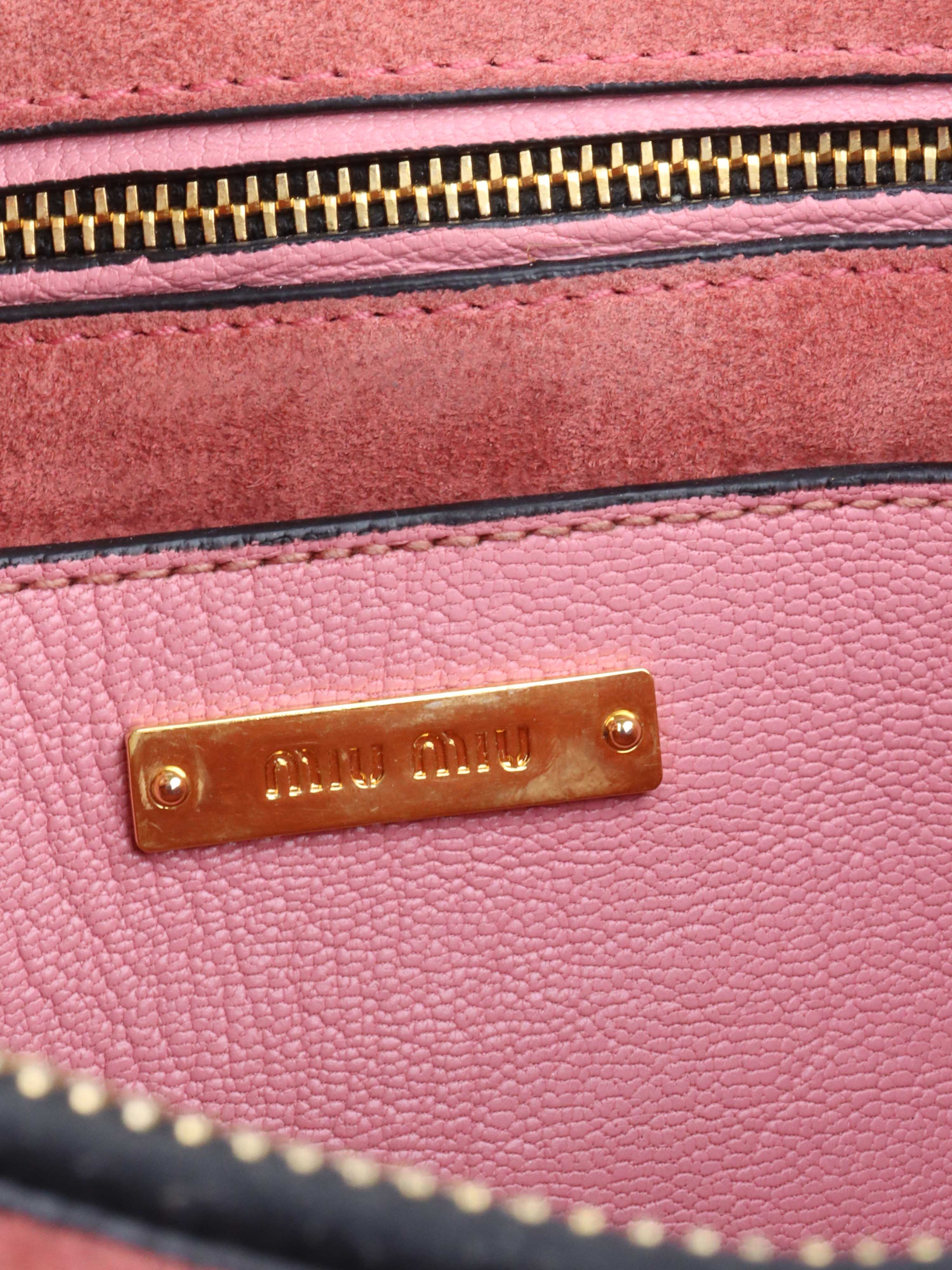 Miu Miu Pink Tote Shoulder Bag.