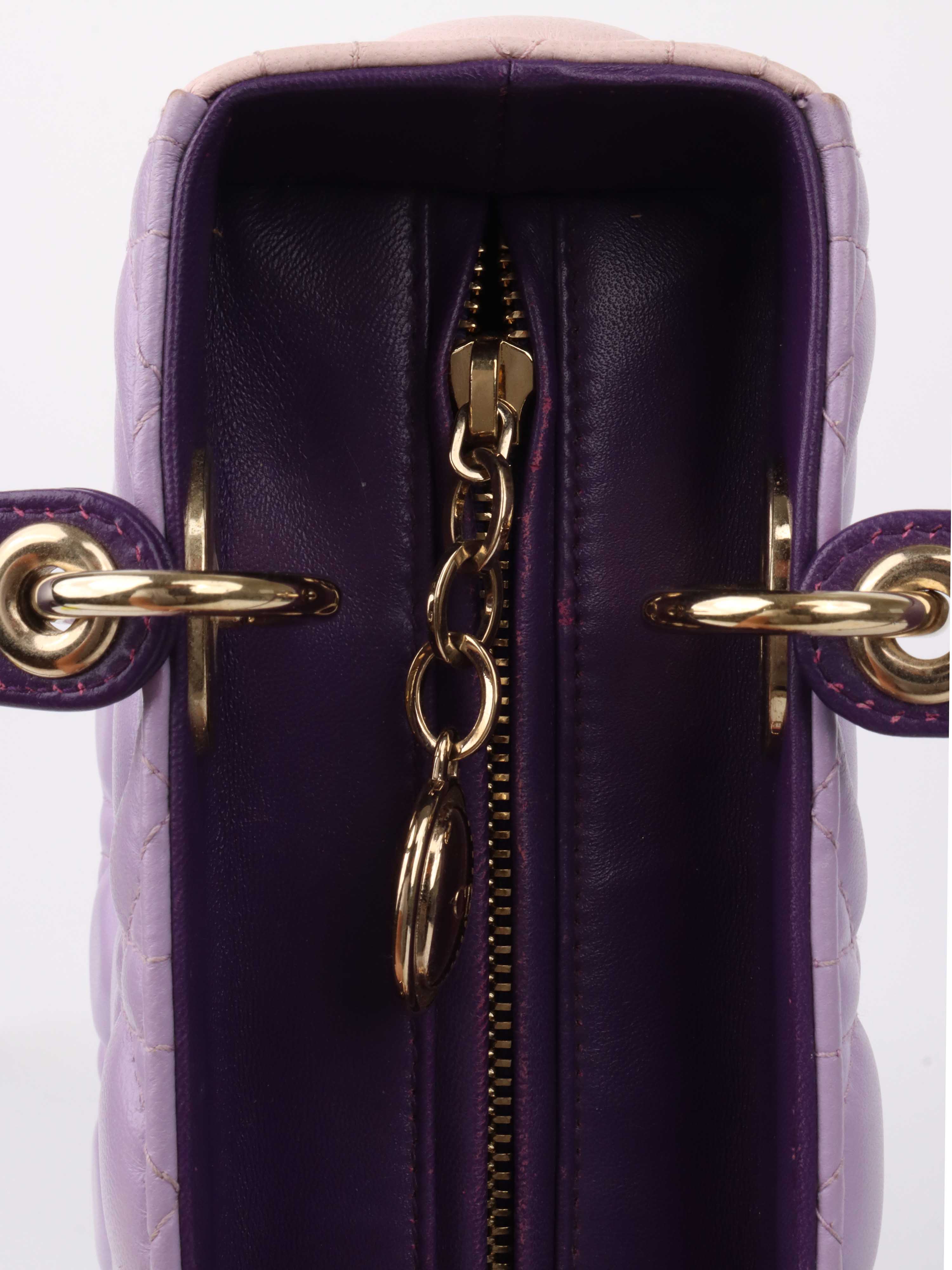 Dior Purple Lambskin Limited Edition Lady Dior.