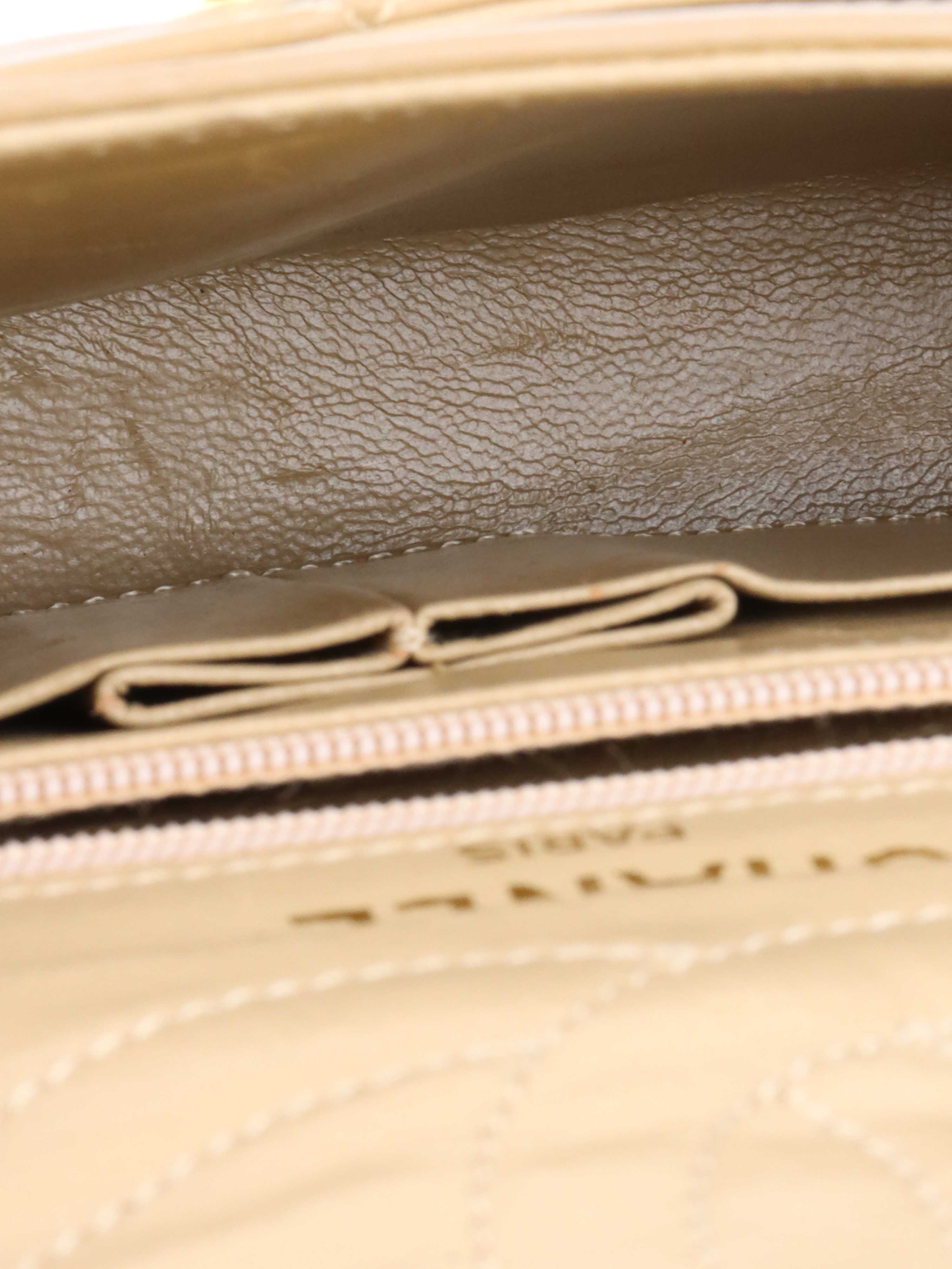 Chanel Vintage Two Toned Beige Flap Bag.