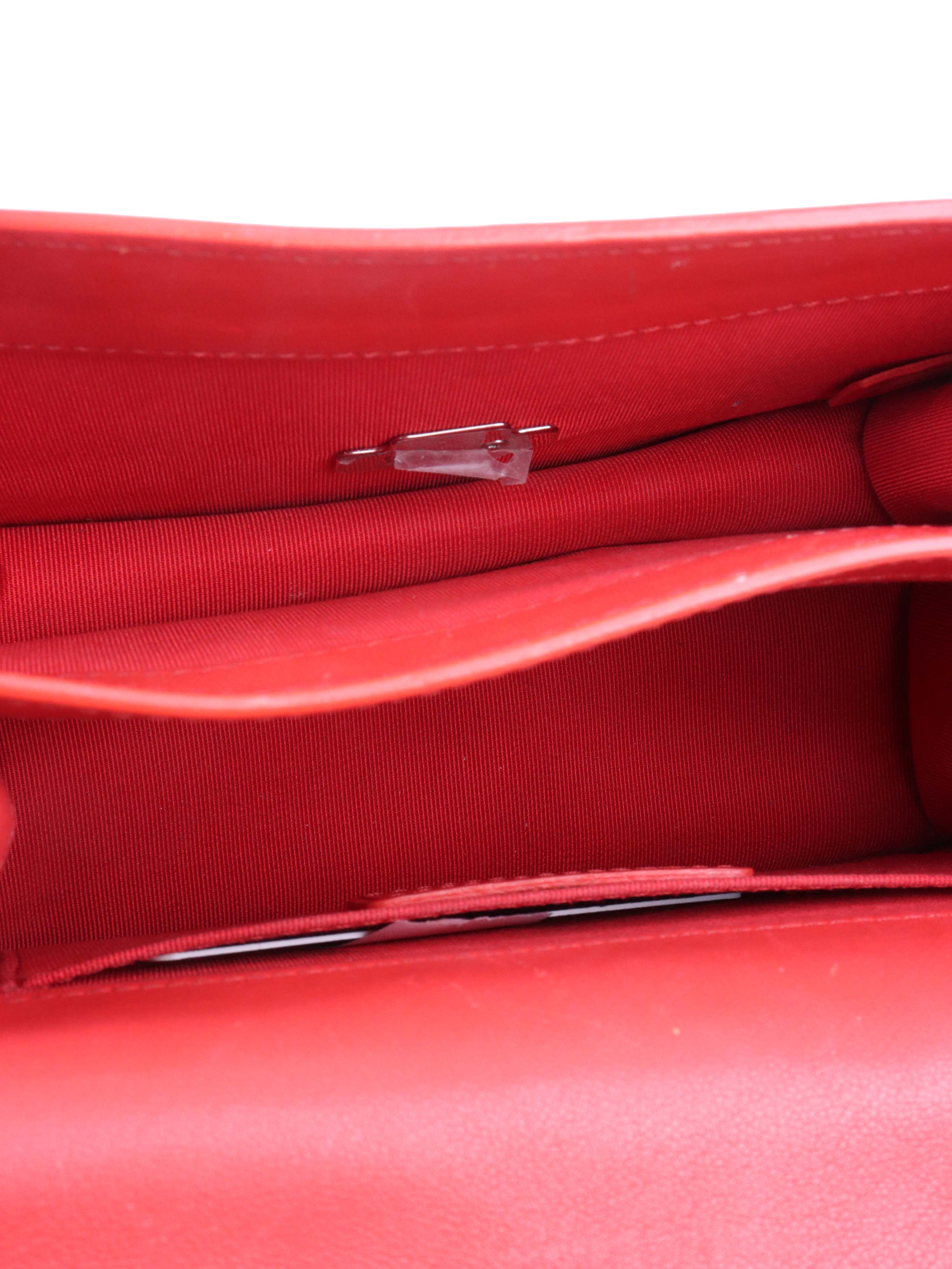 Chanel Red Quilted Two-tone CC Flap Bag.