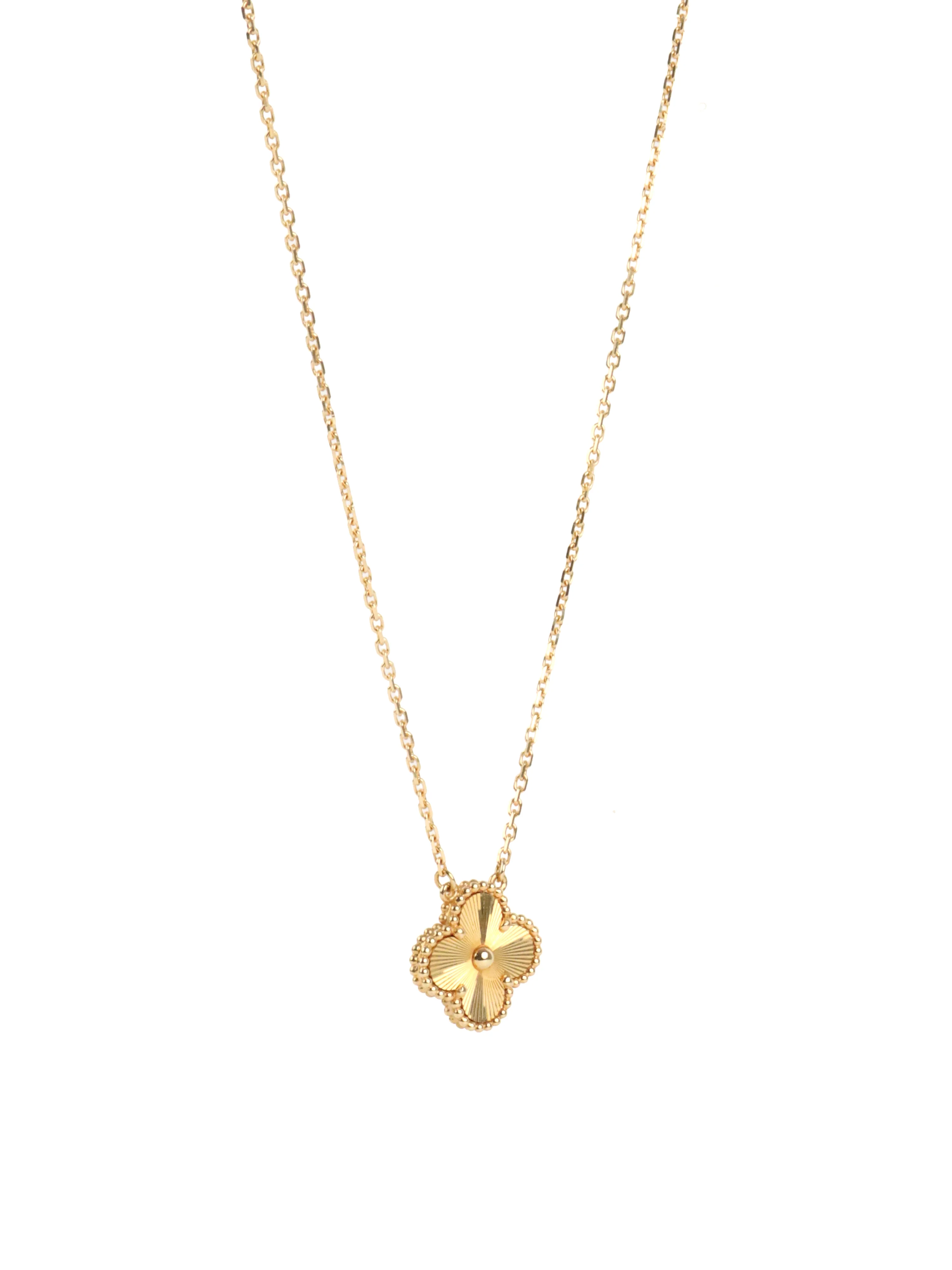 Van Cleef  Arpels Yellow Gold Vintage Alhambra Pendant