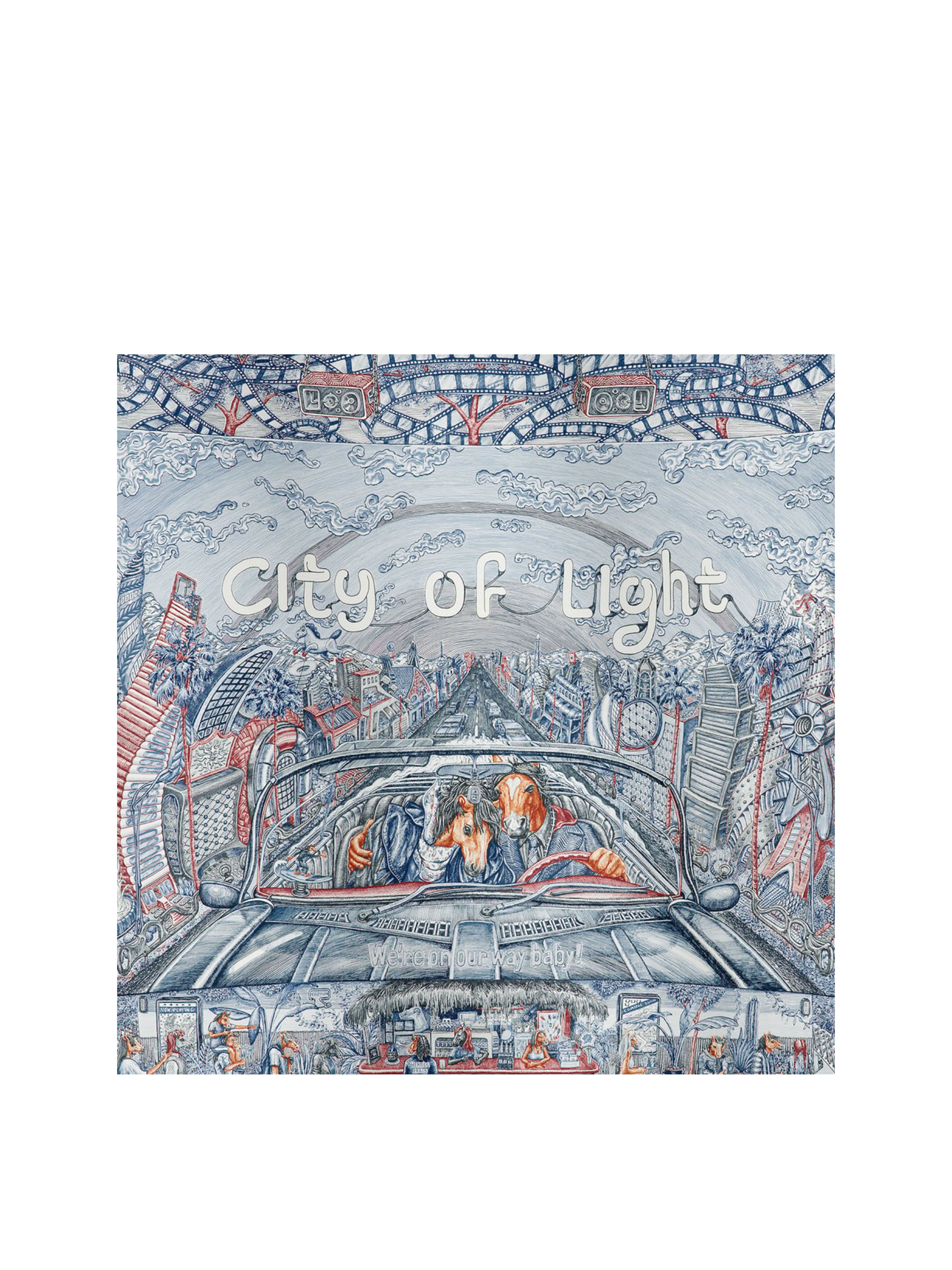 Hermes Ardoise  Blanc City of Light Scarf
