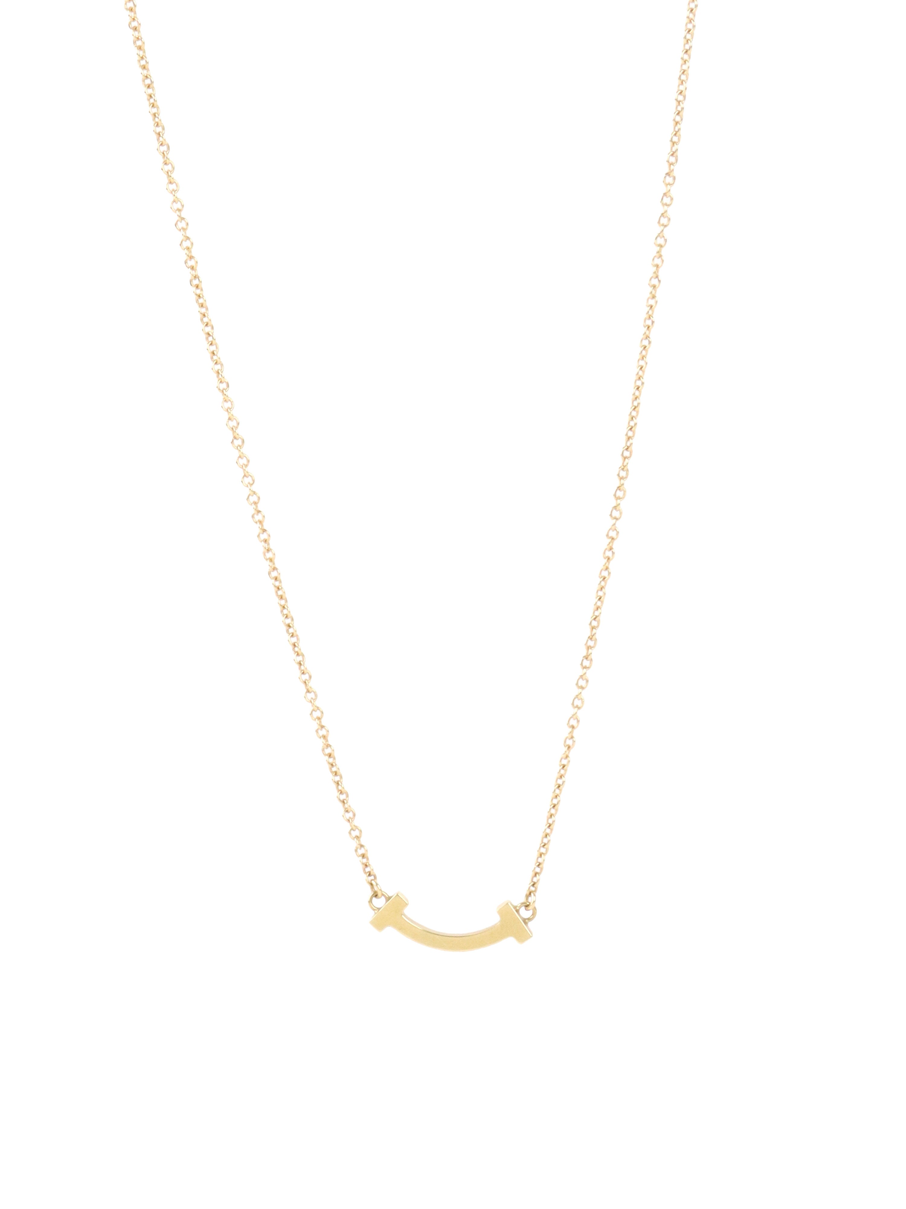 Tiffany  Co Mini Smile Pendant Yellow Gold