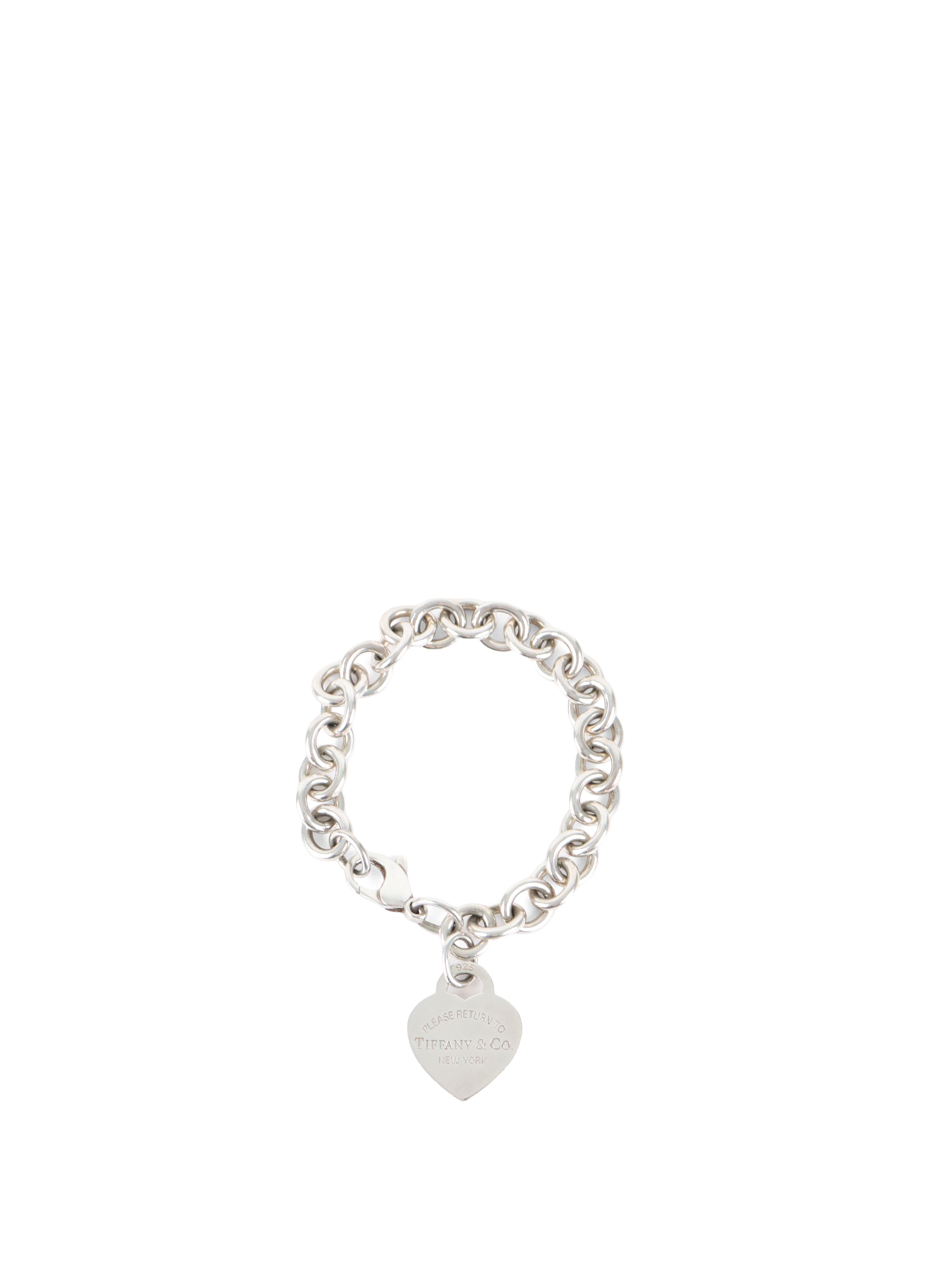 Tiffany  Co Sterling Silver Heart Tag Bracelet
