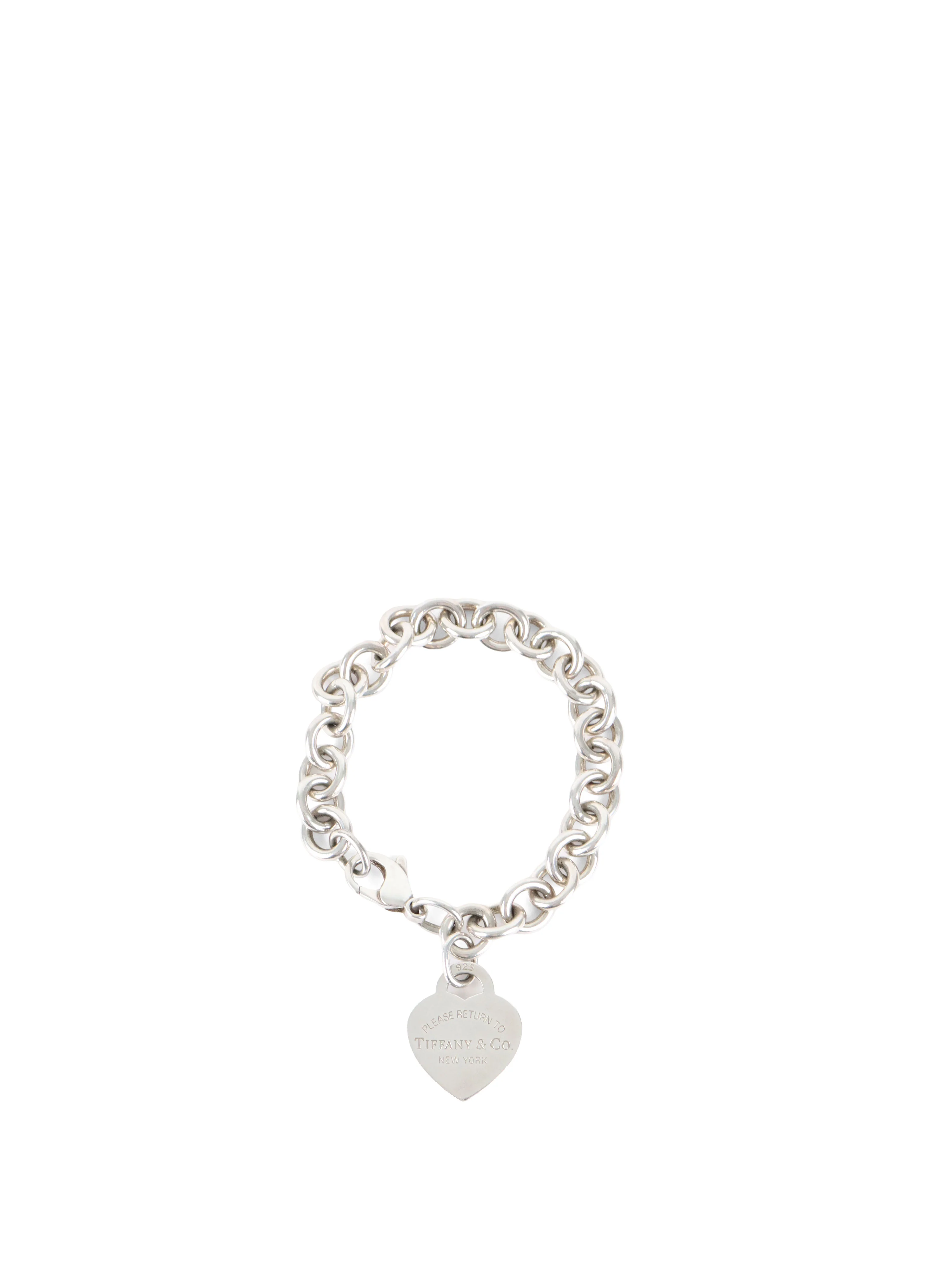 Tiffany & Co Sterling Silver Heart Tag Bracelet