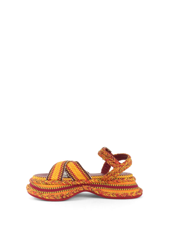 Chloé Womens Meril Woven Platform Sandals EU40