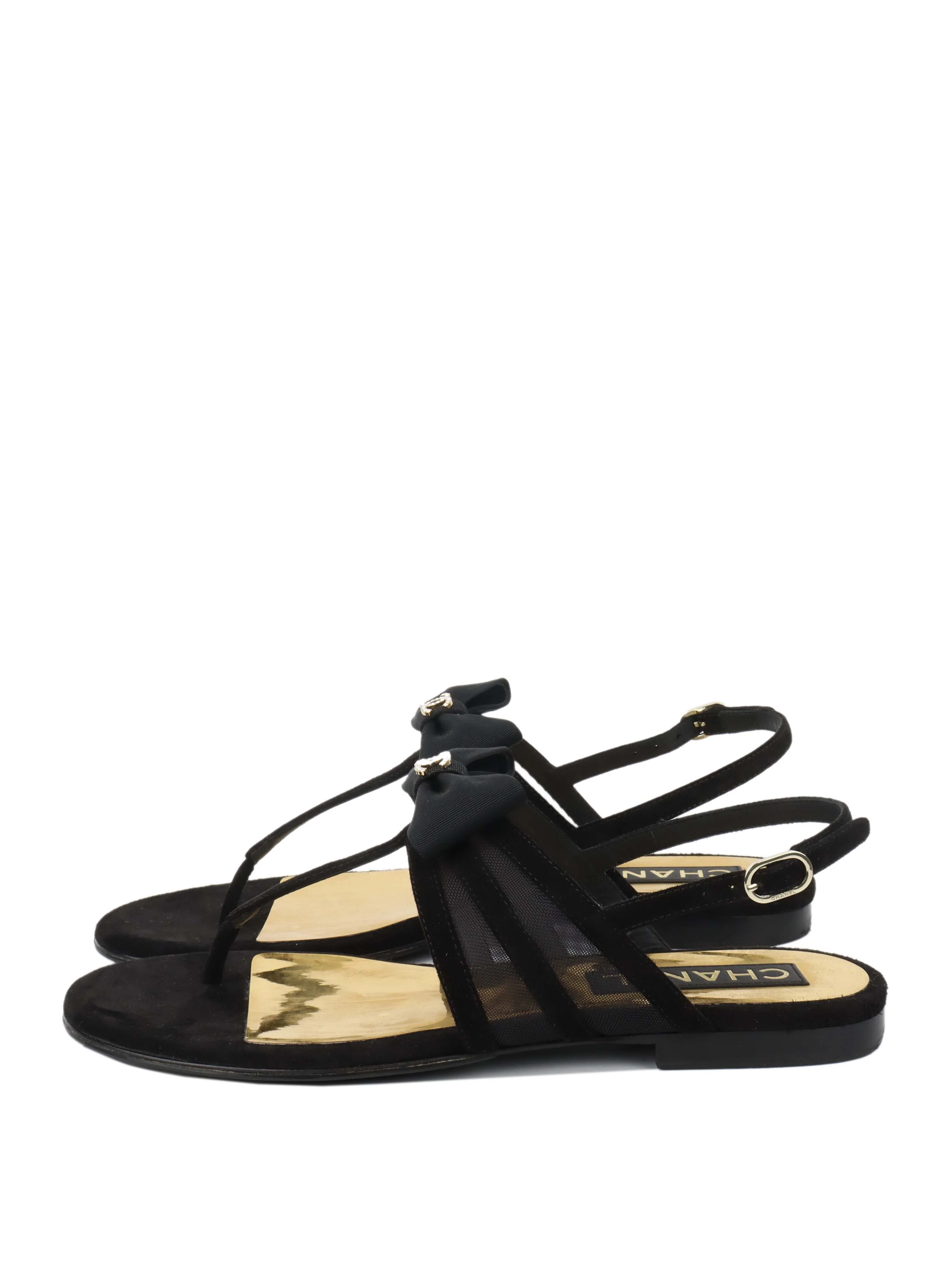 Chanel Black Sandals 38.