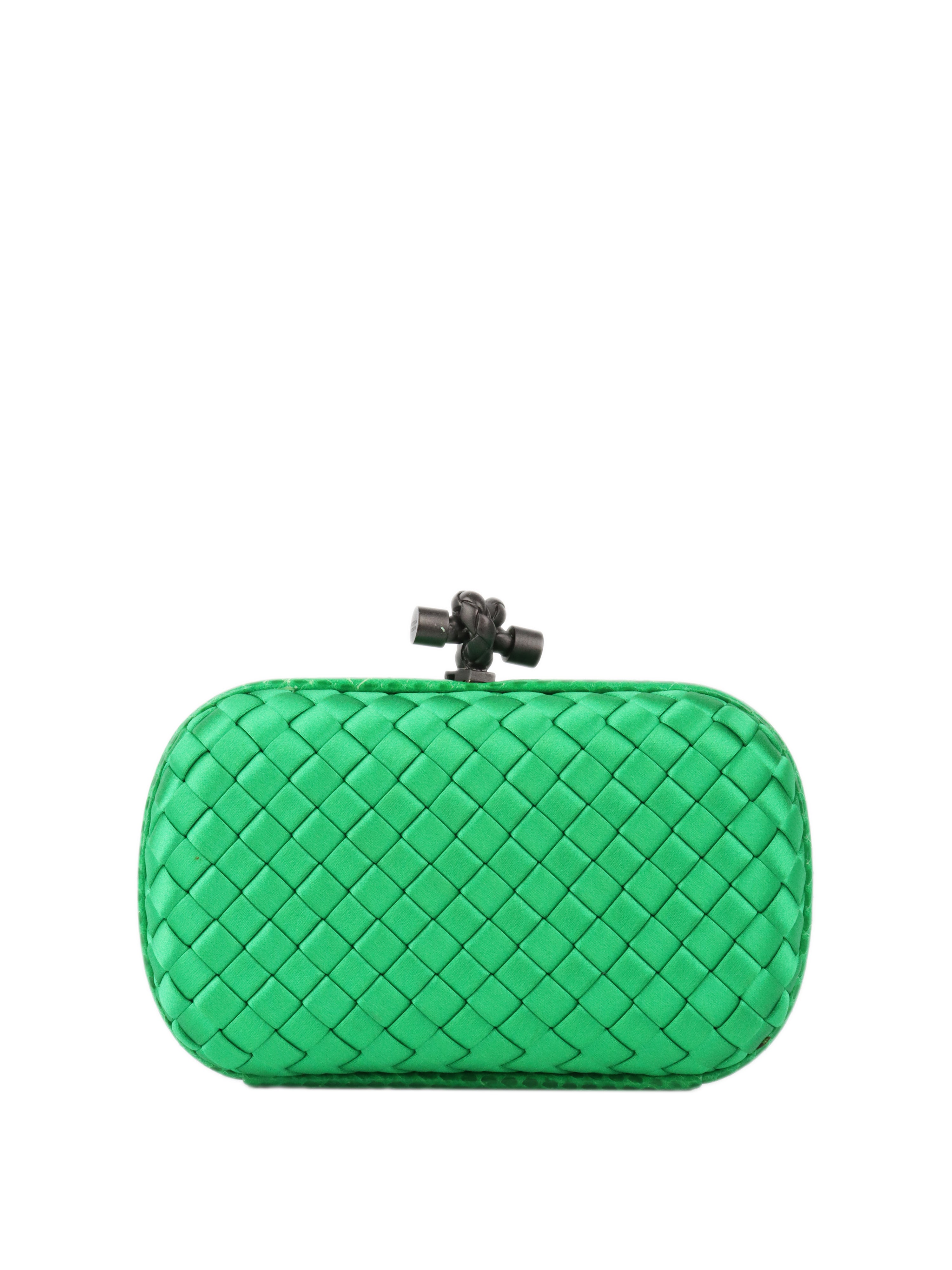 Bottega Veneta Green Intrecciato Clutch.