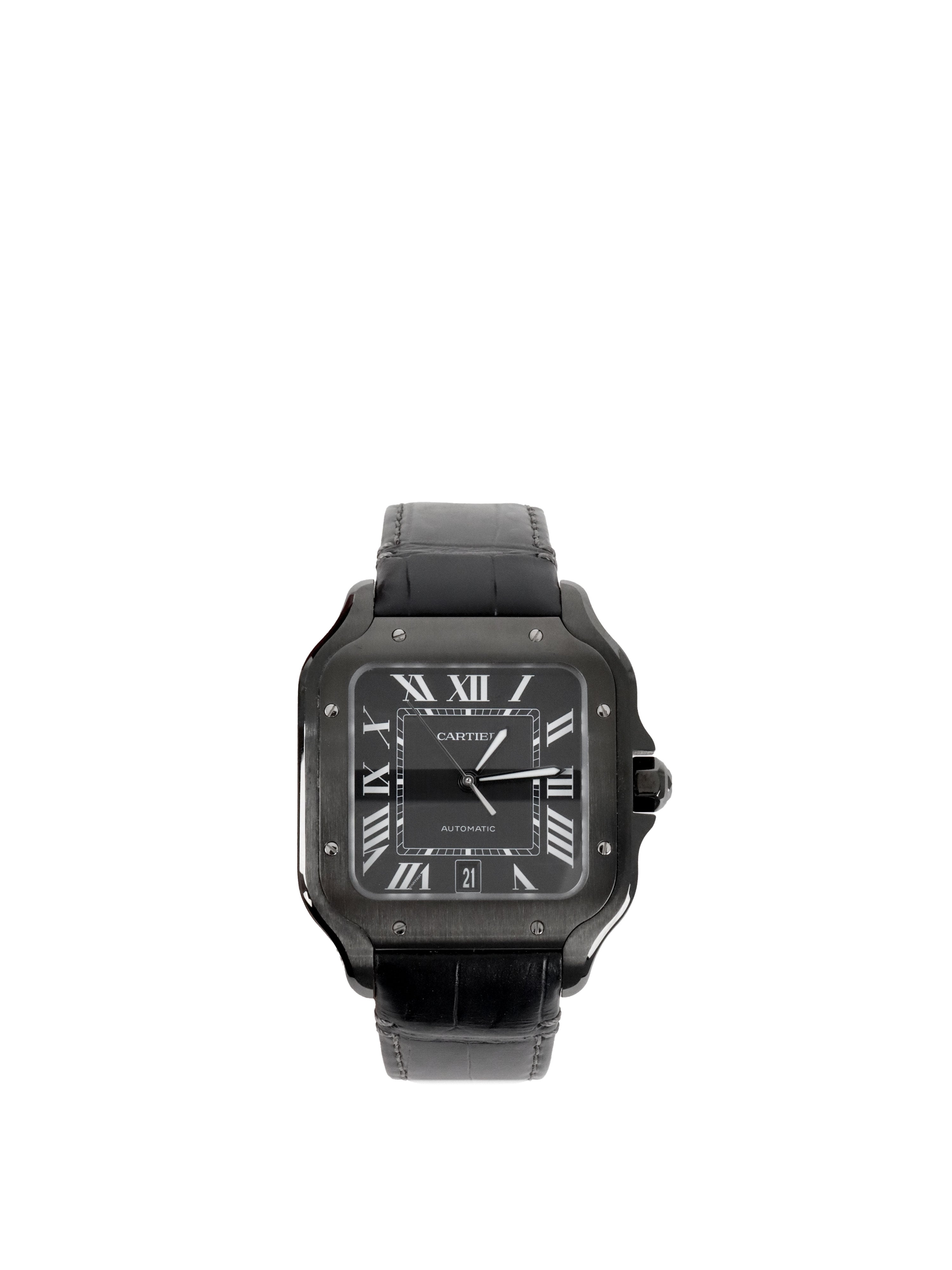 Cartier Black Santos-Dumont watch