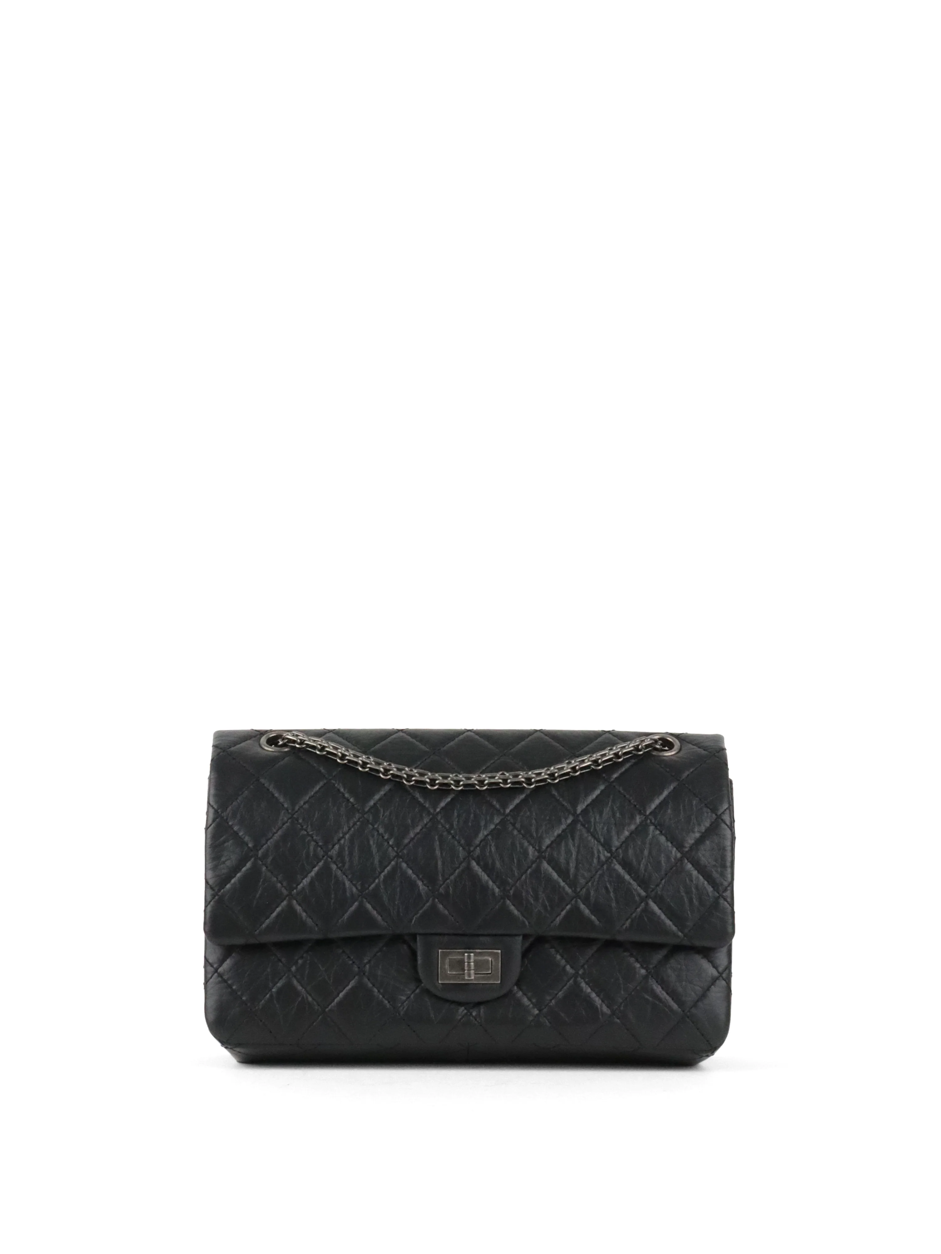 Chanel So Black Medium Classic Flap Reissue 2.55