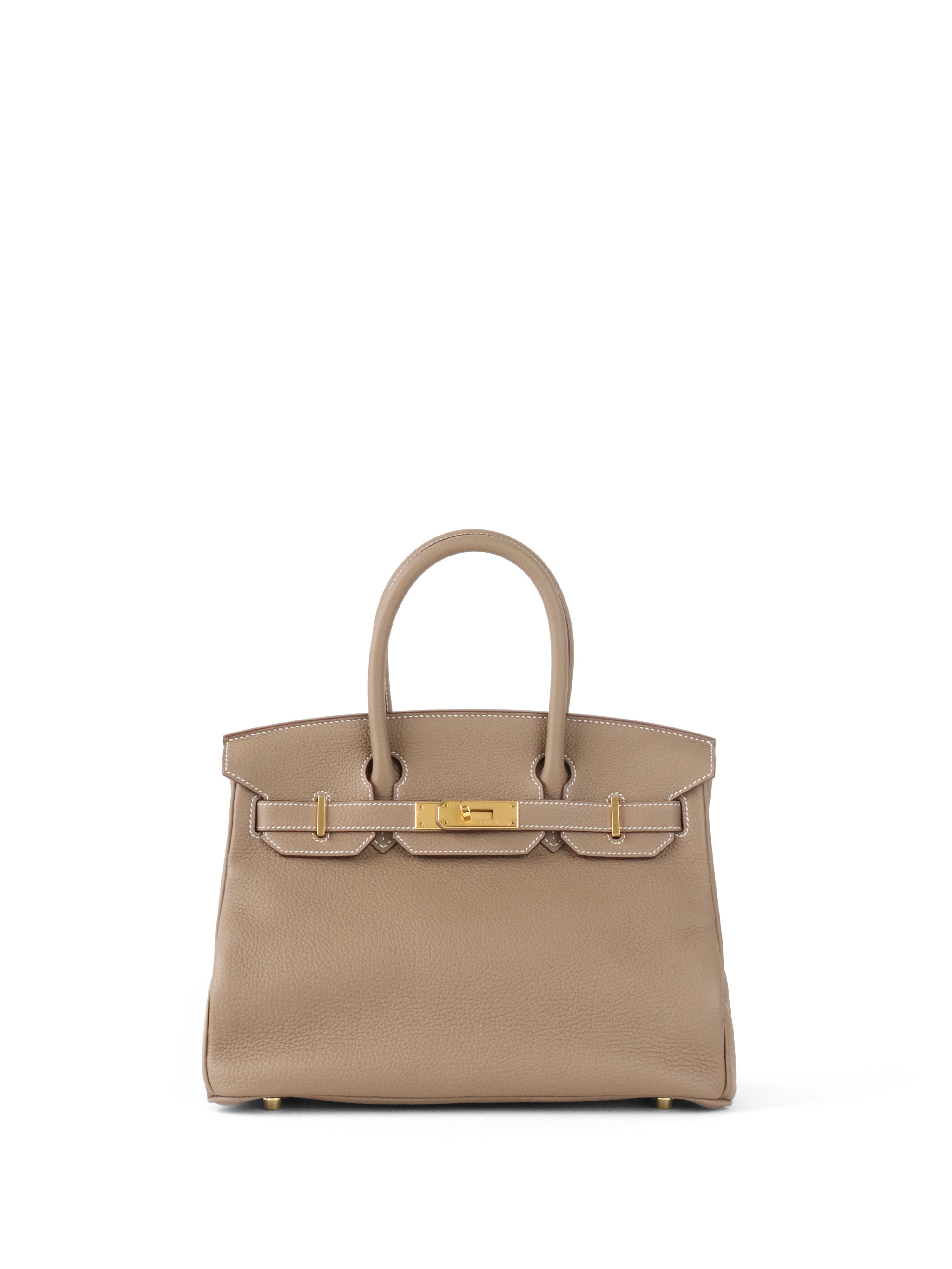 Hermes  Etoupe Birkin 30 Togo Leather Stamp Z.